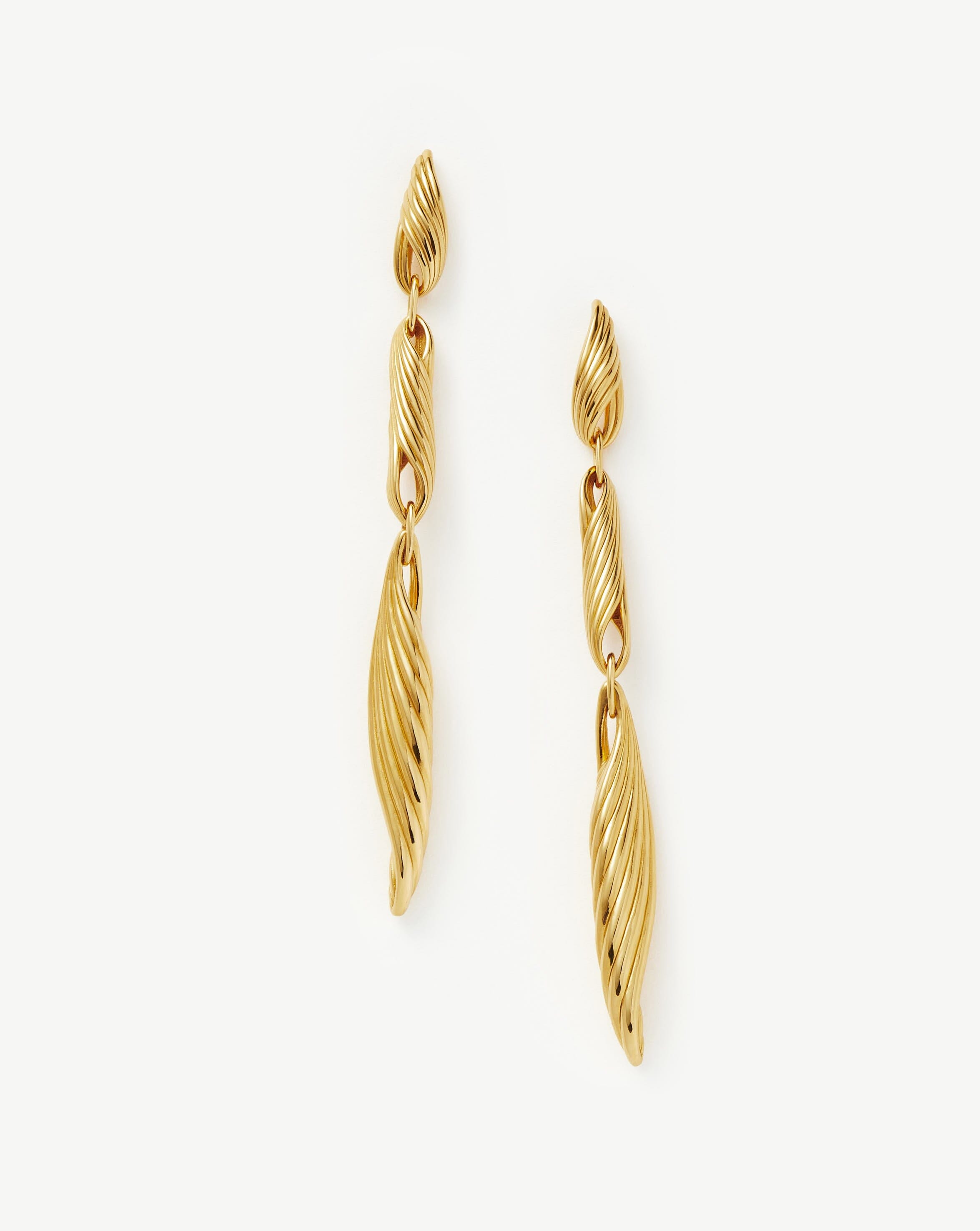 Limited Edition Wavy Ridge Triple Drop Earrings for Women - Handmade Boho Chic Dangle Earrings for Party, Wedding & Special Occasions