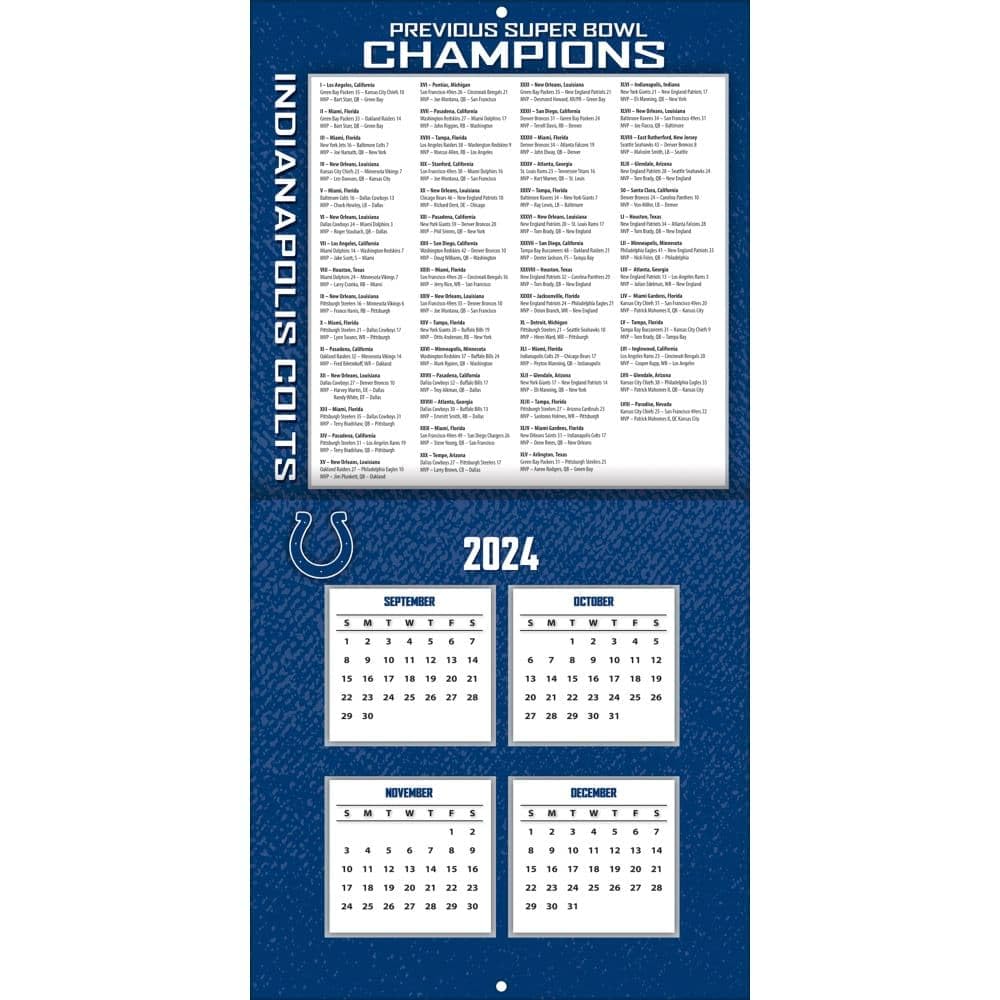 2025 NFL Indianapolis Colts Mini Wall Calendar - Perfect for Football Fans, Office Decor & Home Organization