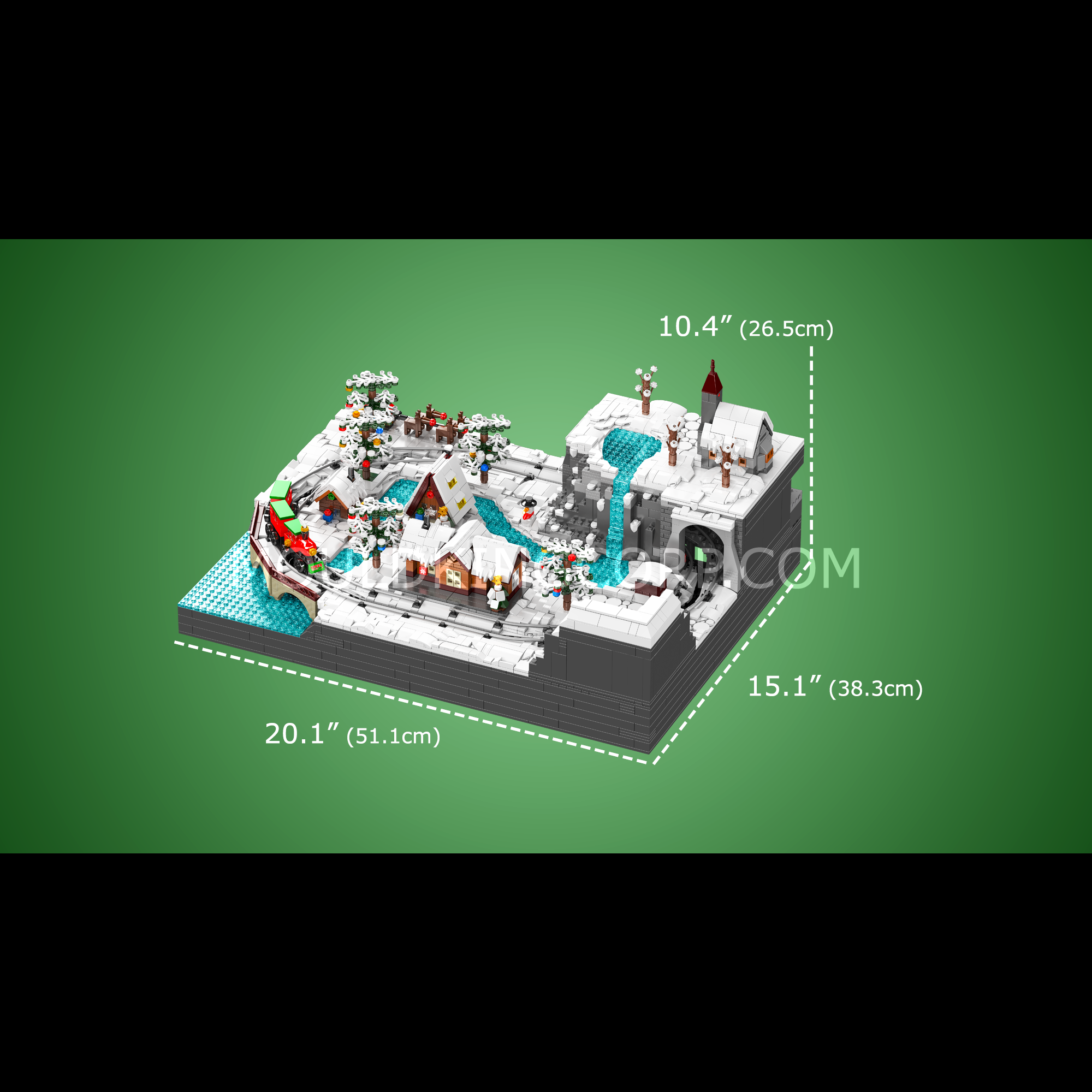 Mould King 12029 Christmas Train Wonderland Building Set - 4,232 Piece Holiday Model Train Kit for Adults & Kids | Perfect for Christmas Decorations, Winter Village Displays & LEGO-Compatible Collectors