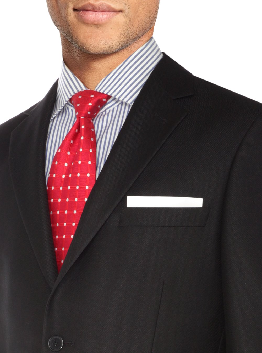 Salvatore Exte Men's Modern Fit Two-Button Sharkskin Suit Set - Jacket & Pants for Business, Weddings & Formal Events