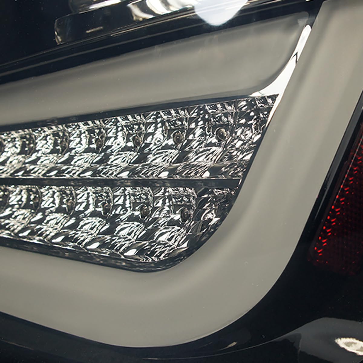 Spec-D Tuning Glossy Black Smoke LED Tail Lights for 2011-2013 Scion tC (Pre-May 2013 Production) - Left & Right Pair Assembly - Enhanced Night Visibility & Style Upgrade for Your Coupe