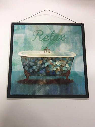 Wooden Mosaic Bath Tub Wall Art - Relaxing Bathroom Decor for Spa