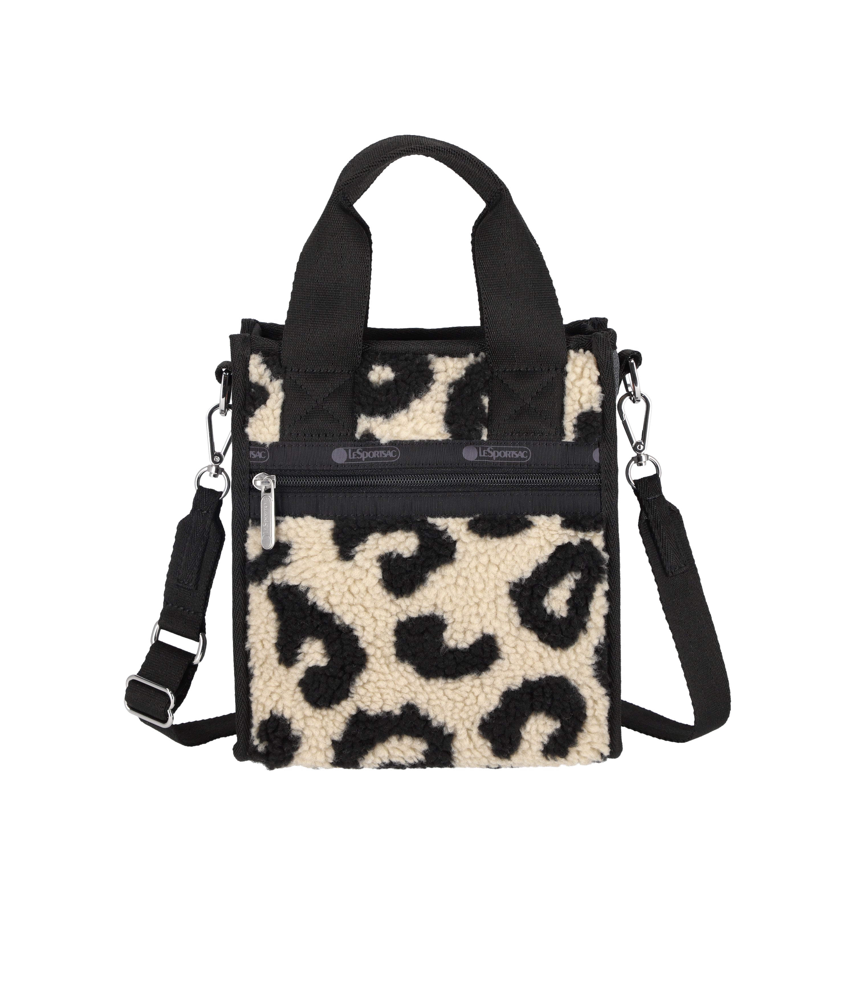Black Denim/Leopard Sherpa