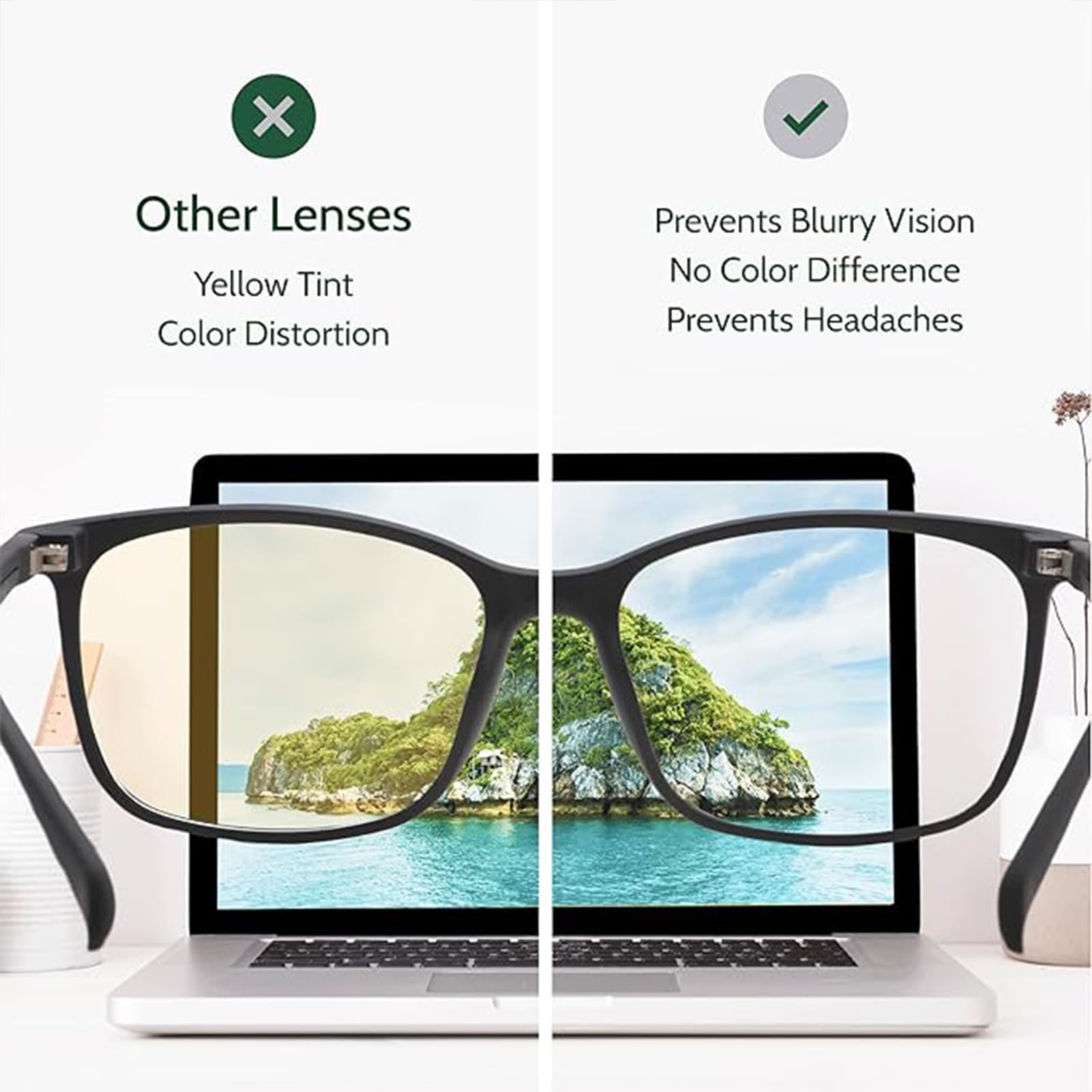 XQMMGO Blue Light Blocking Glasses - Anti Eye Strain Computer Glasses for Men & Women - Gaming, TV & Phone Use - Reduce Digital Eye Fatigue for Office Work & Screen Time