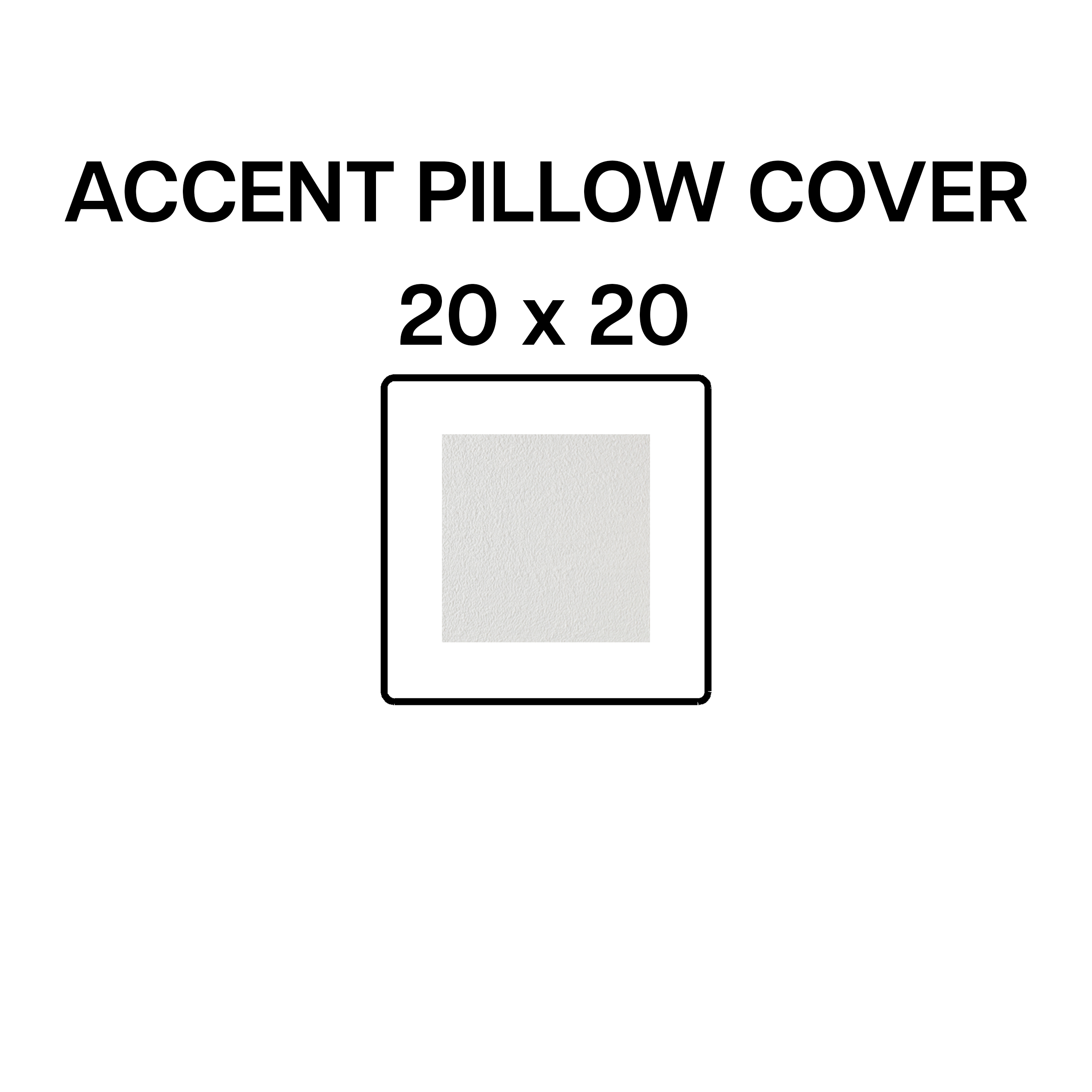 20x20 Inch Snow White Accent Pillow Cover - Soft Decorative Cushion Case for Sofa, Bedroom & Living Room - BP 642 100% Cotton Home Decor