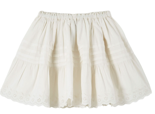 Emile & Ida Anglaise Skirt for Girls (Size 2-6A) - Perfect for School Uniforms, Parties & Special Occasions