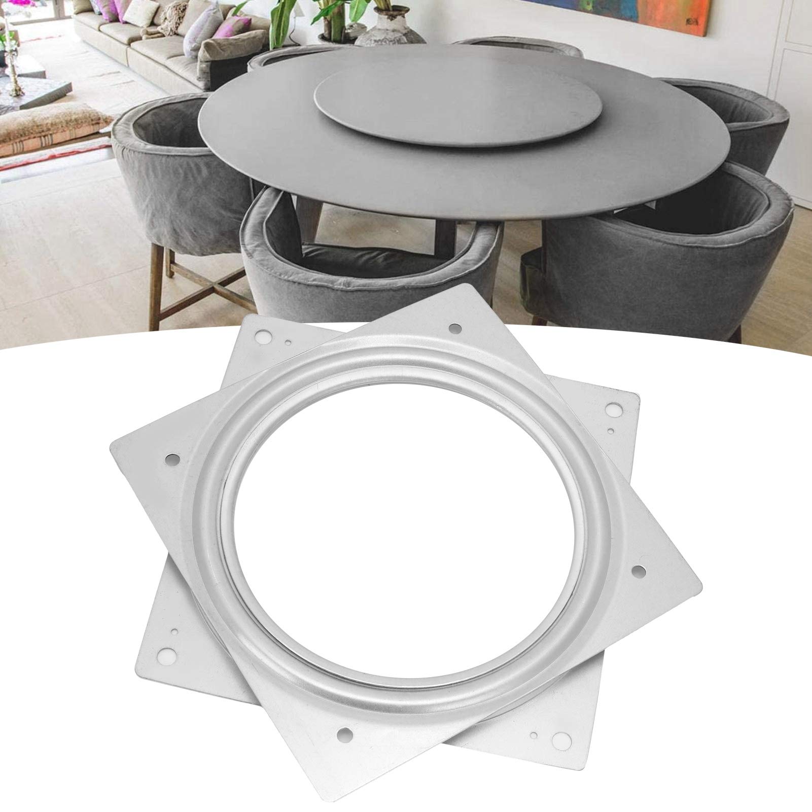 155mm Rotating Bearing Plate - Heavy Duty Turntable Base for Bar Stools, Office Chairs & Furniture | 360° Swivel Hardware for Smooth Rotation | Perfect for Home, Office & Commercial Use