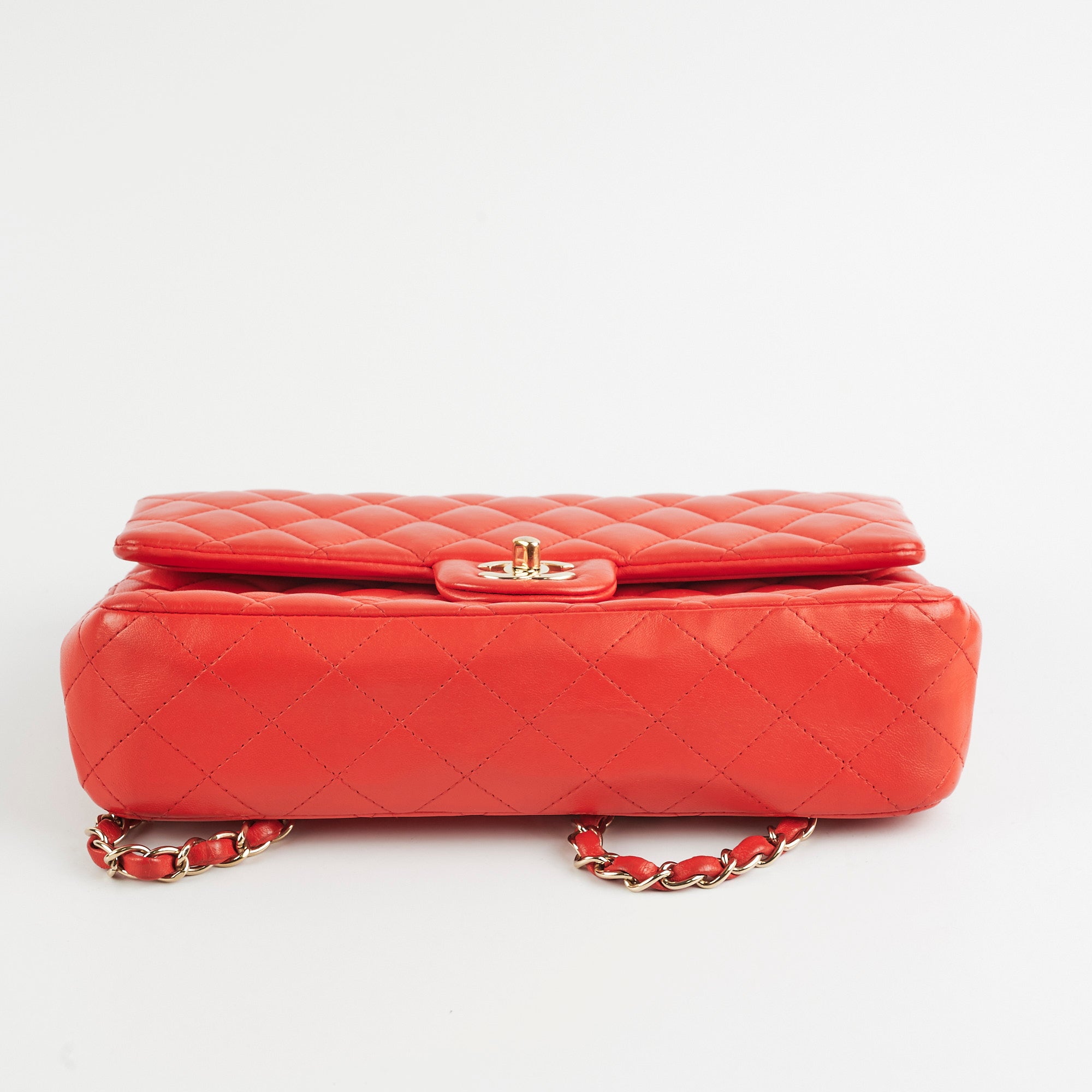 Chanel Medium/Large Classic Double Flap Bag in Red | Luxury Designer Handbag for Women | Perfect for Parties, Weddings & Everyday Elegance