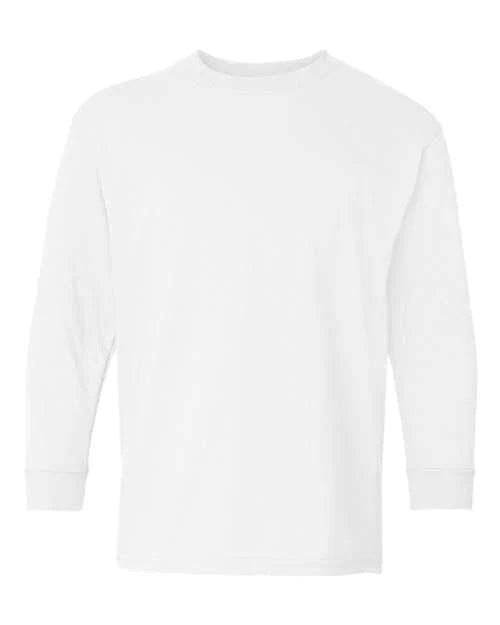 Gildan Heavy Cotton™ Youth Long Sleeve T-Shirt 5400B - Soft & Durable Kids' Tee for School, Sports & Everyday Wear