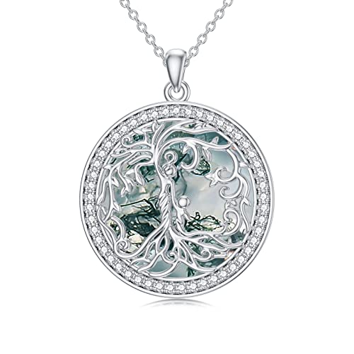 H-Mother and 1 Child-Moss Agate a