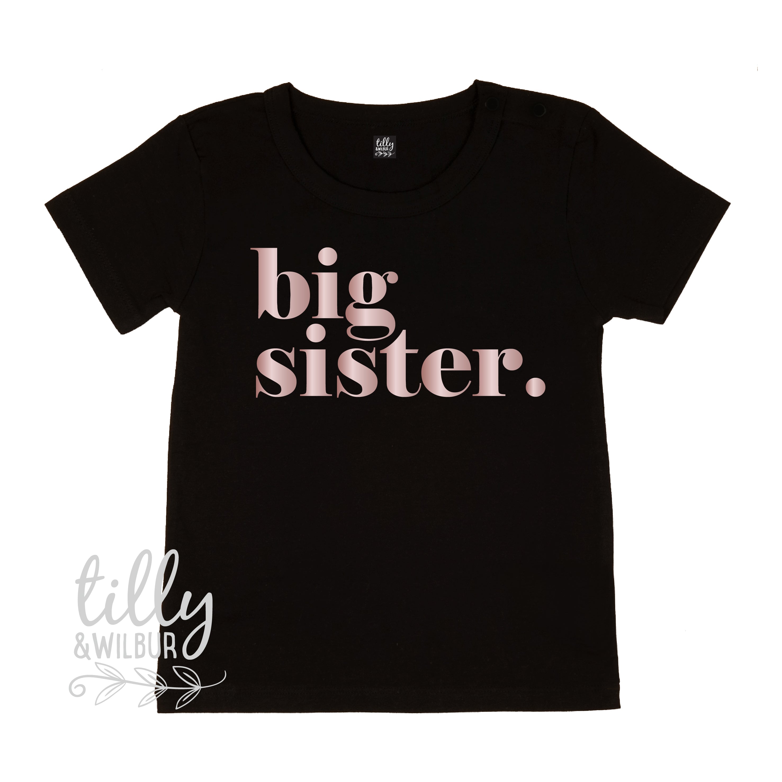 Big Sister T-Shirt & Bodysuit - Cute Matching Outfits for Siblings - Perfect for Family Photos, Birth Announcements & Special Occasions