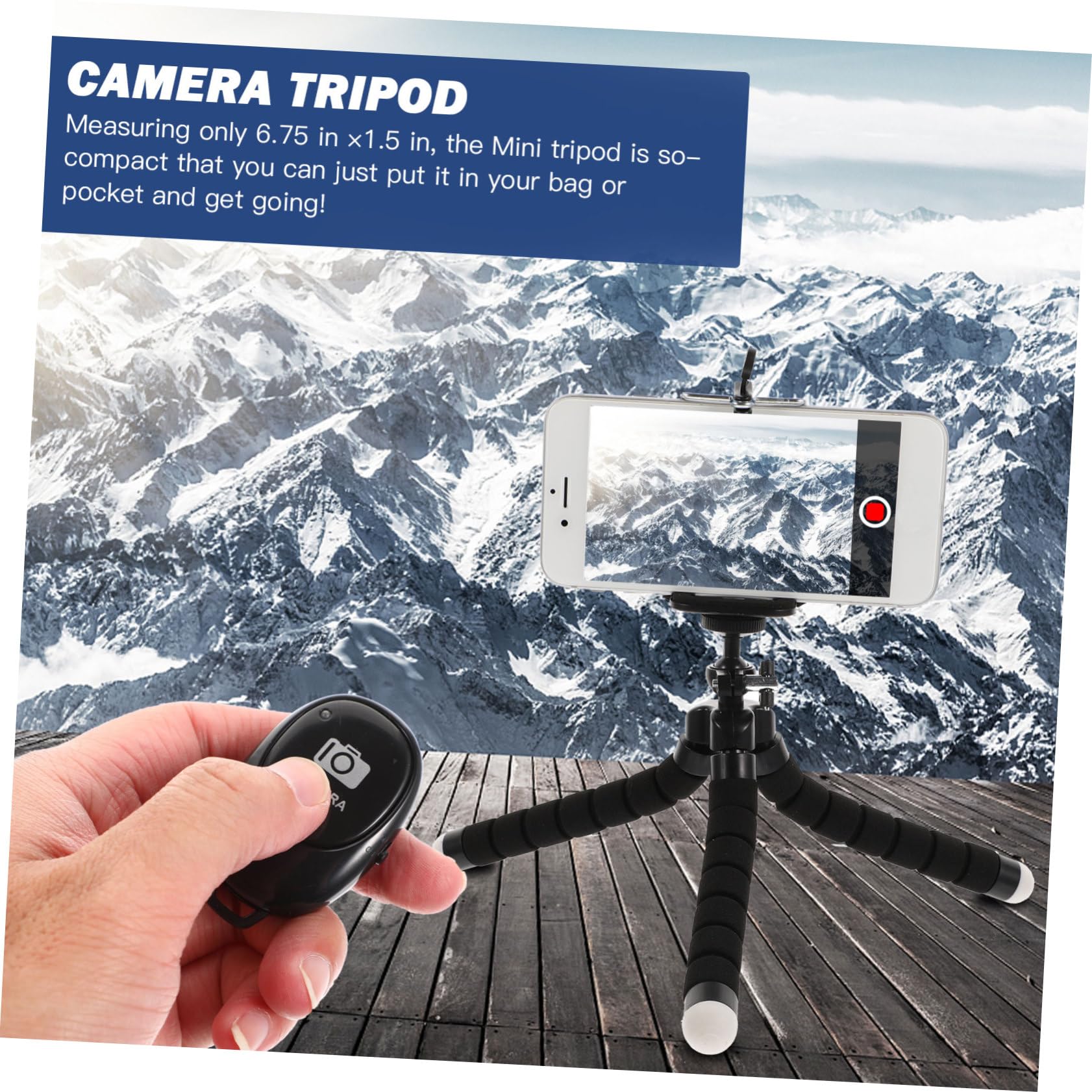 **Mikikit Adjustable Stainless Steel Phone Stand & Tripod - Lightweight Portable Desk Mount for Smartphones, Cameras, Tablets - Perfect for Video Calls, Live Streaming, Photography & Office Use**
