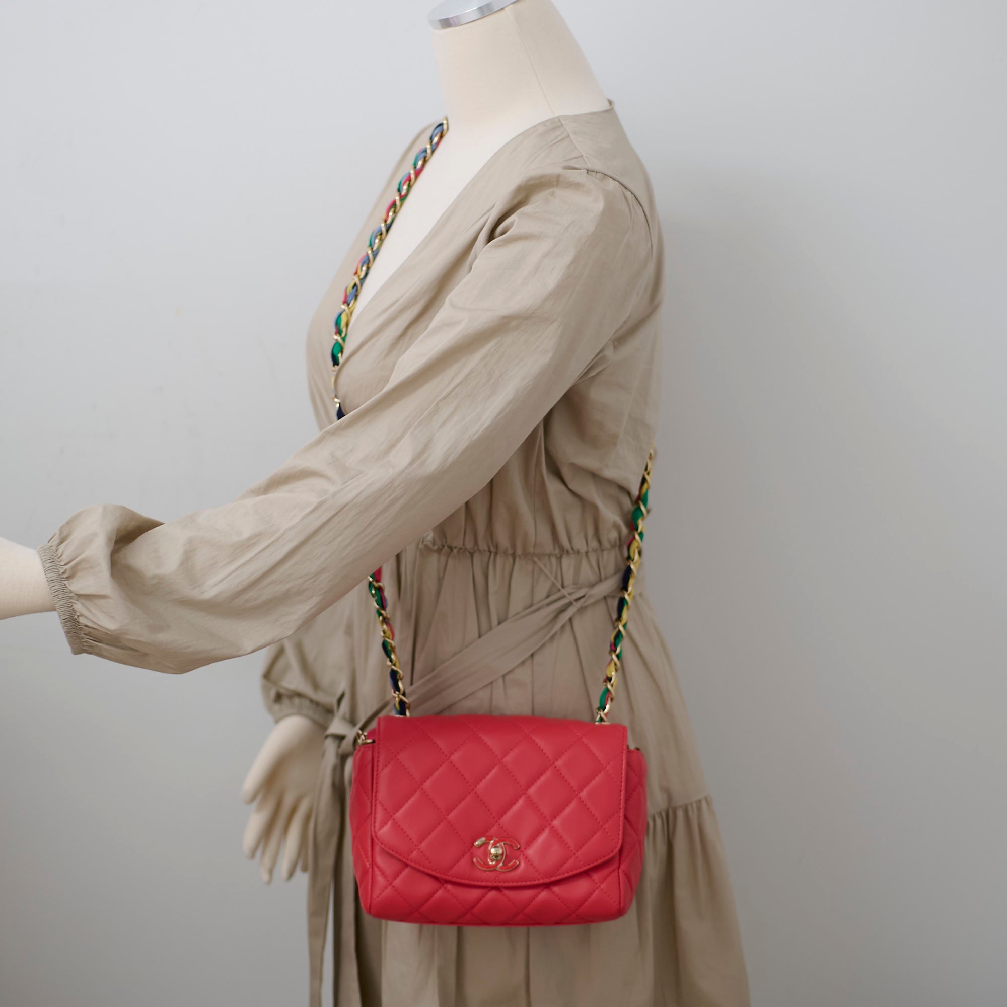 Chanel Mido Bicolore Chain Seasonal Flap Bag Red 31 Series - Luxury Crossbody Purse for Women, Perfect for Date Night & Special Occasions