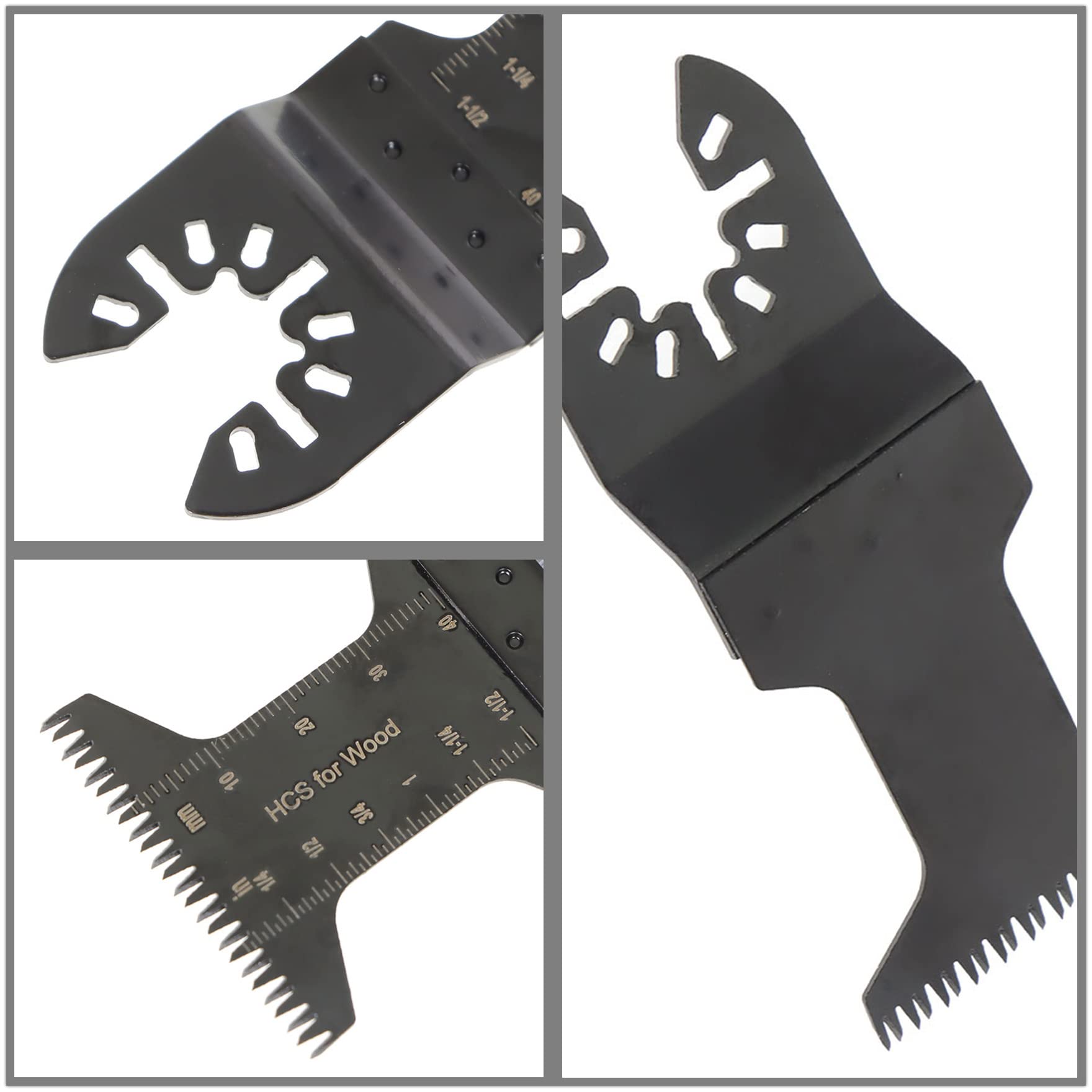 60PCS Oscillating Multi-Tool Blades - Wavy Serrated Design for Cutting Wood, Plastic & Soft Metal - Durable Replacement Blades for DIY Projects, Home Renovation & Construction Work