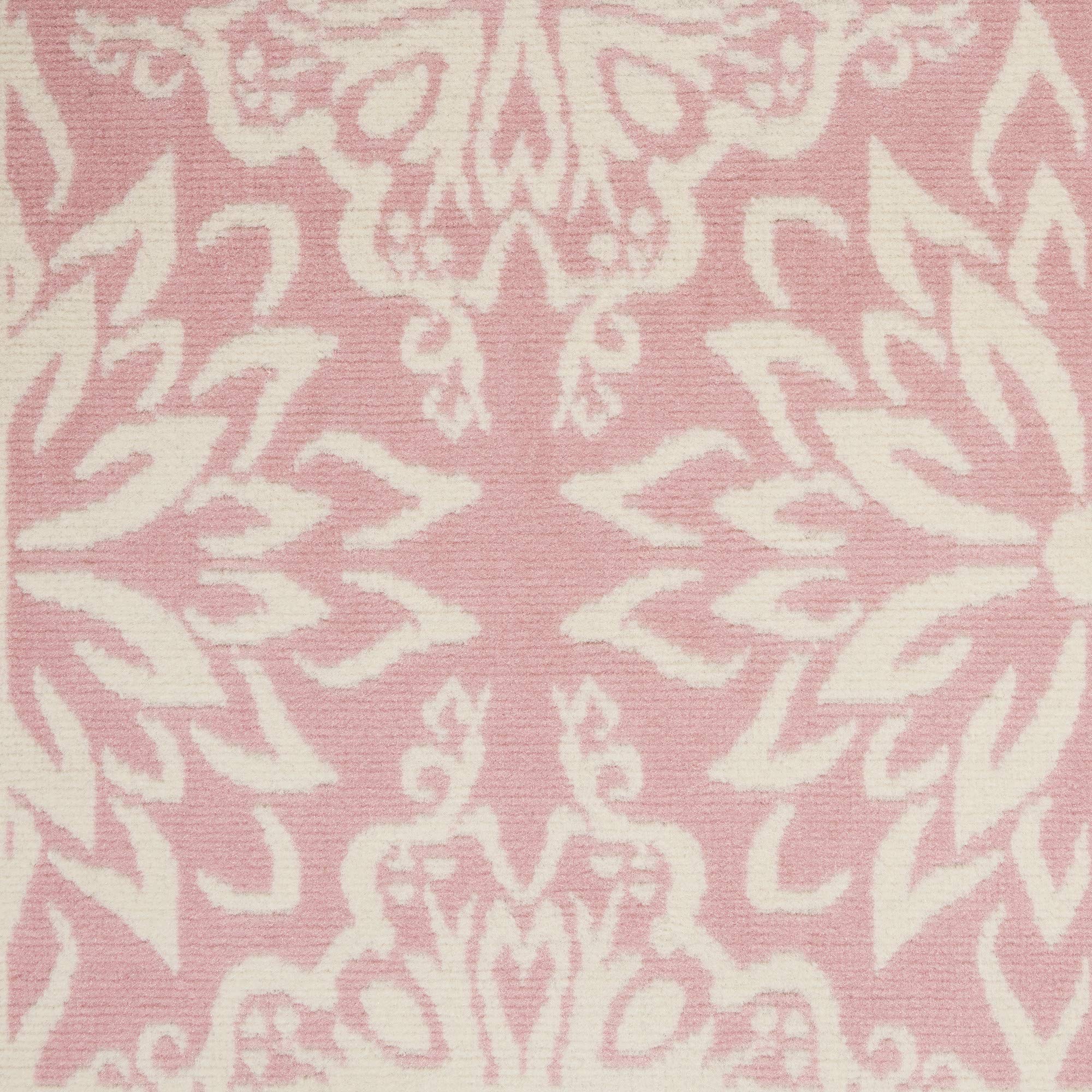 Nourison Jubilant Floral Ivory/Pink 6' x 9' Area Rug - Easy Cleaning, Non-Shedding, Soft & Durable - Perfect for Bedroom, Living Room, Dining Room & Kitchen Decor (6x9)
