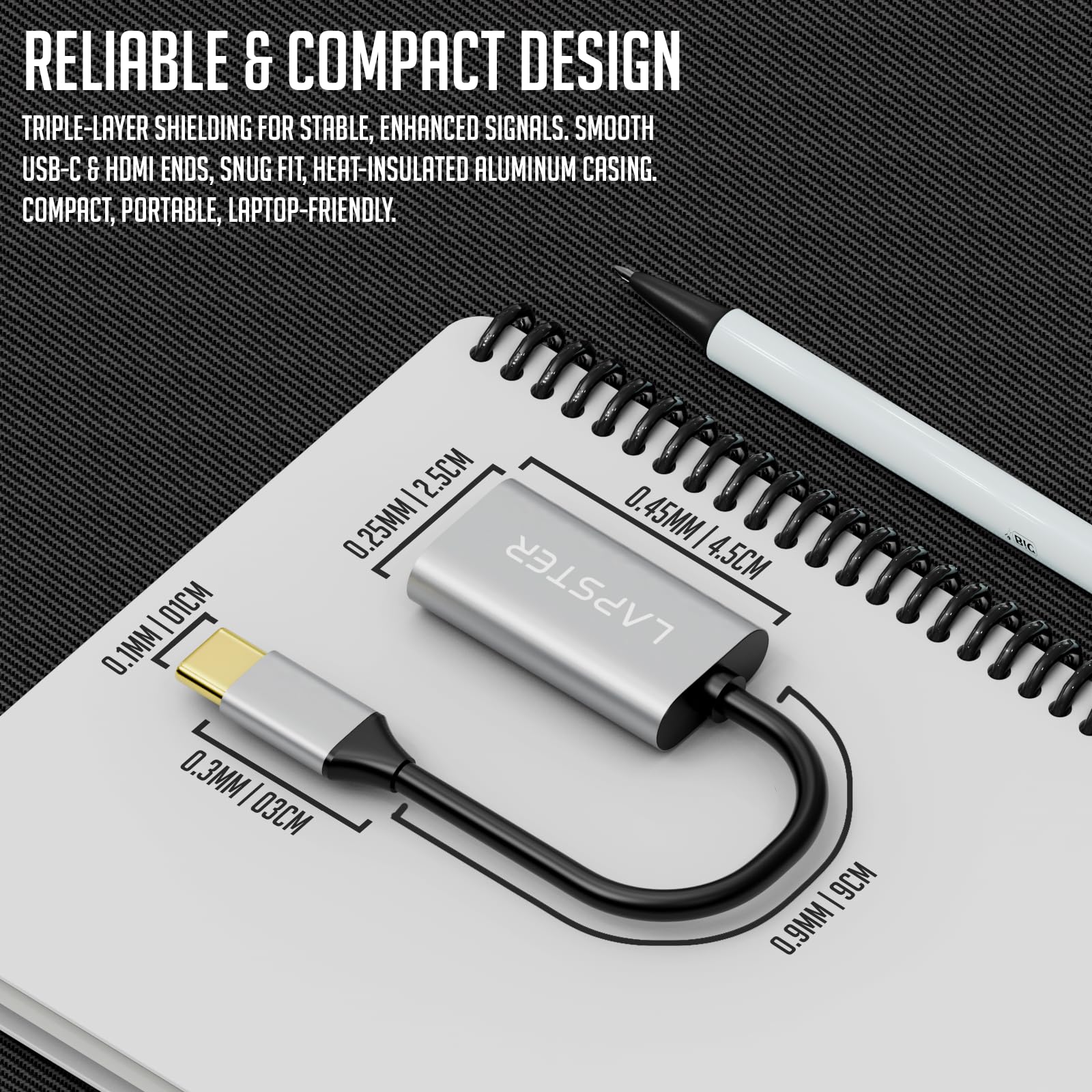 4K HDMI Adapter for USB-C - MacBook Pro & Smartphones - Home & Office Use