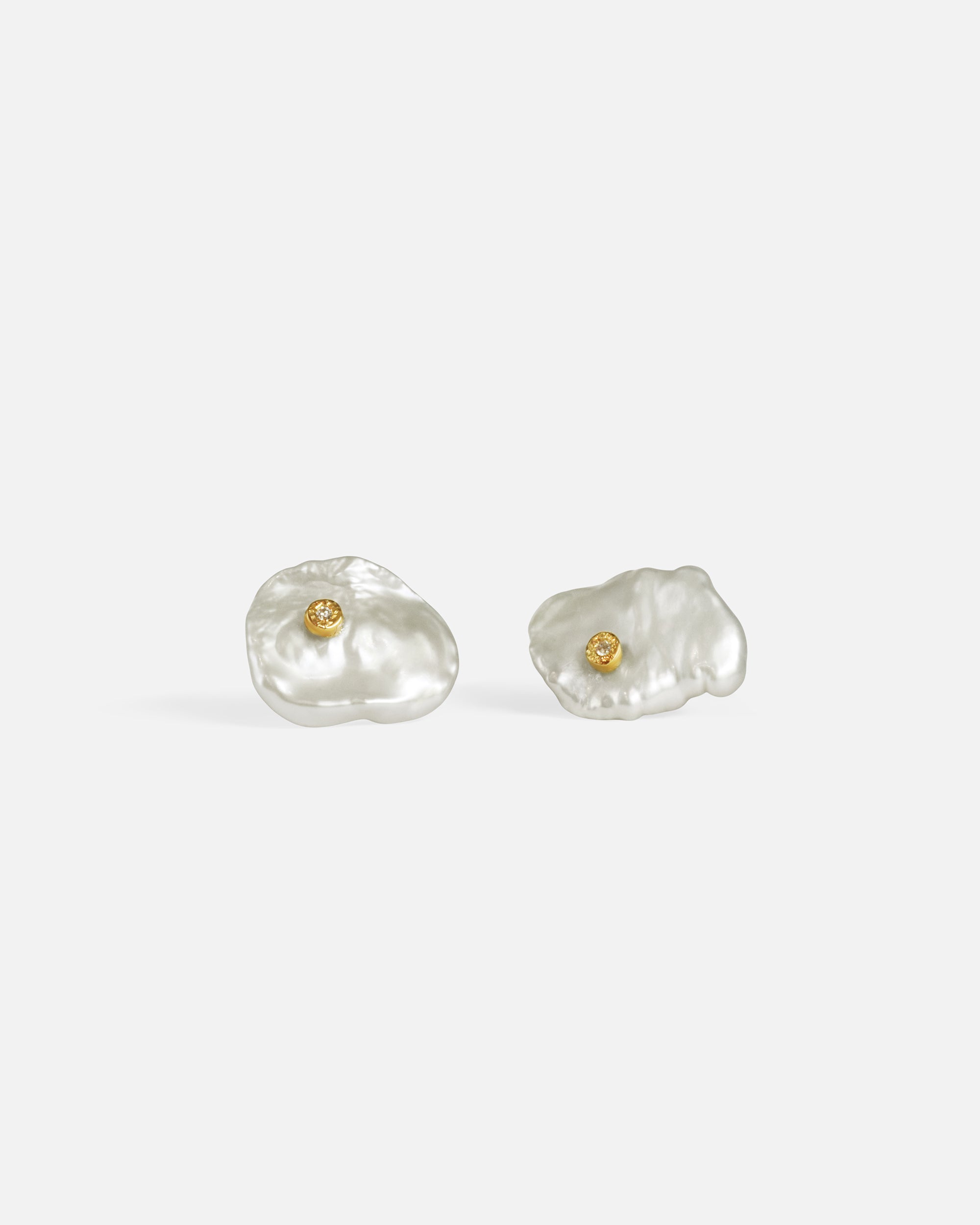 Keshi Petal Stud Earrings for Women - Minimalist Gold Hoop Earrings for Daily Wear | Perfect for Work, Date Night & Casual Outfits