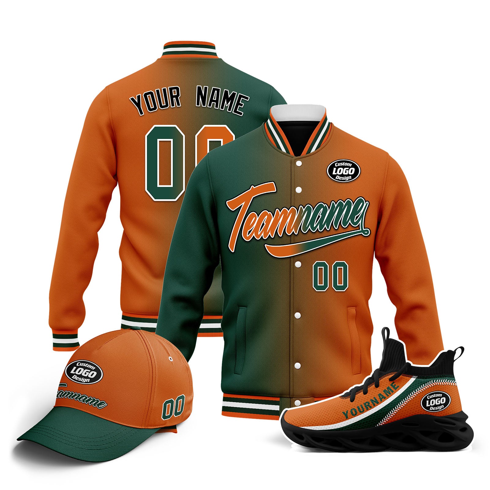 Custom Jacket, MaxSoul Shoes & Hat Combo - Personalized Outfit Set for Men & Women | Perfect for Streetwear Fashion, Casual Wear & Gift Giving