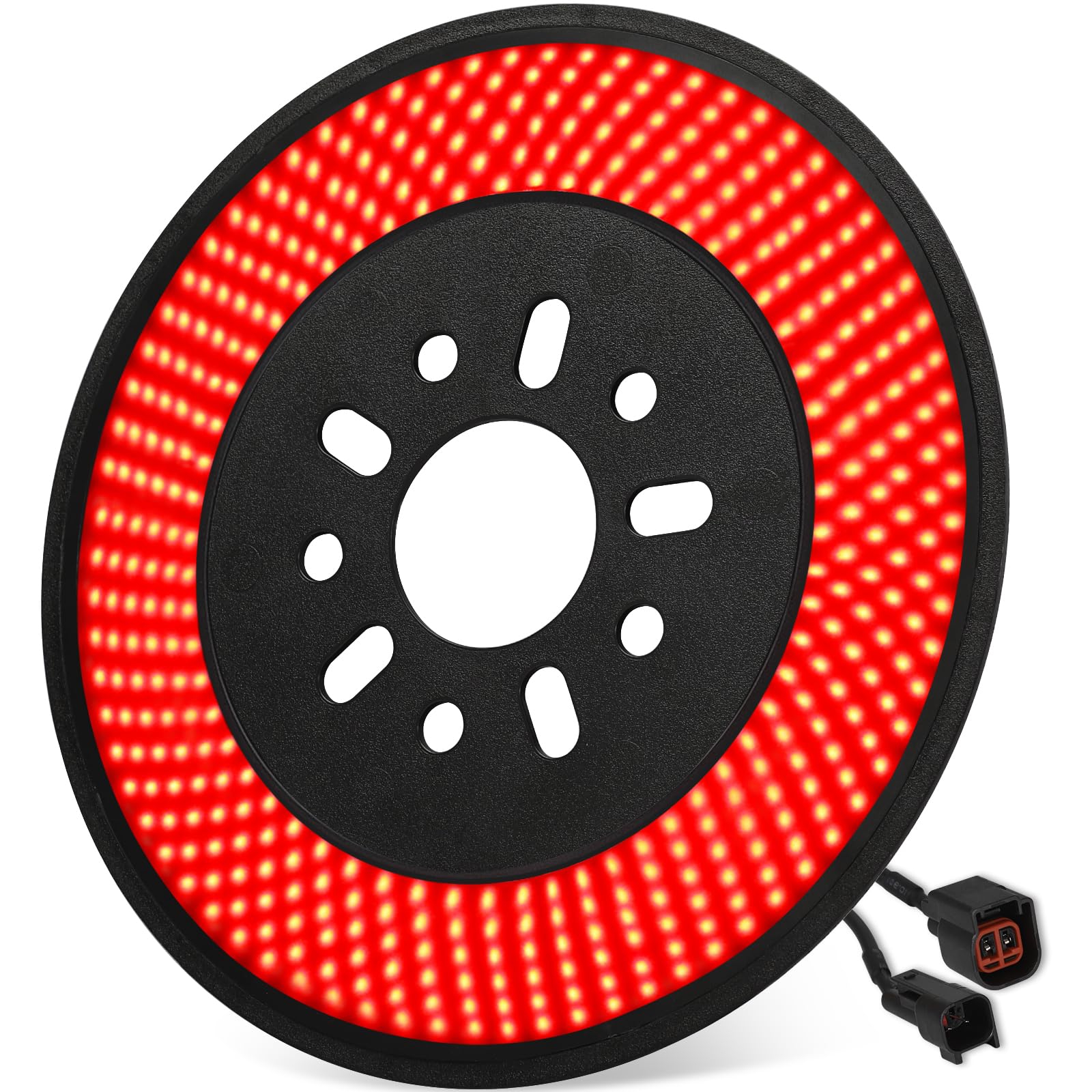 6 Ring 405PCS LED Spare Tire Brake Light for 2007-2018 Jeep Wrangler JK JKU YJ TJ - Plug-N-Play 3rd Brake Light, Red Rear Tail Light Accessories - Perfect for Off-Roading & Night Driving Safety