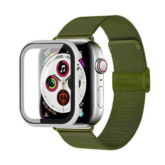 Premium Stainless Steel Band for Apple Watch Series 6/5/4/3/SE - 44mm 42mm 40mm 38mm Sizes - Durable Metal Bracelet Replacement Strap - Perfect for Workouts, Office Wear & Everyday Use