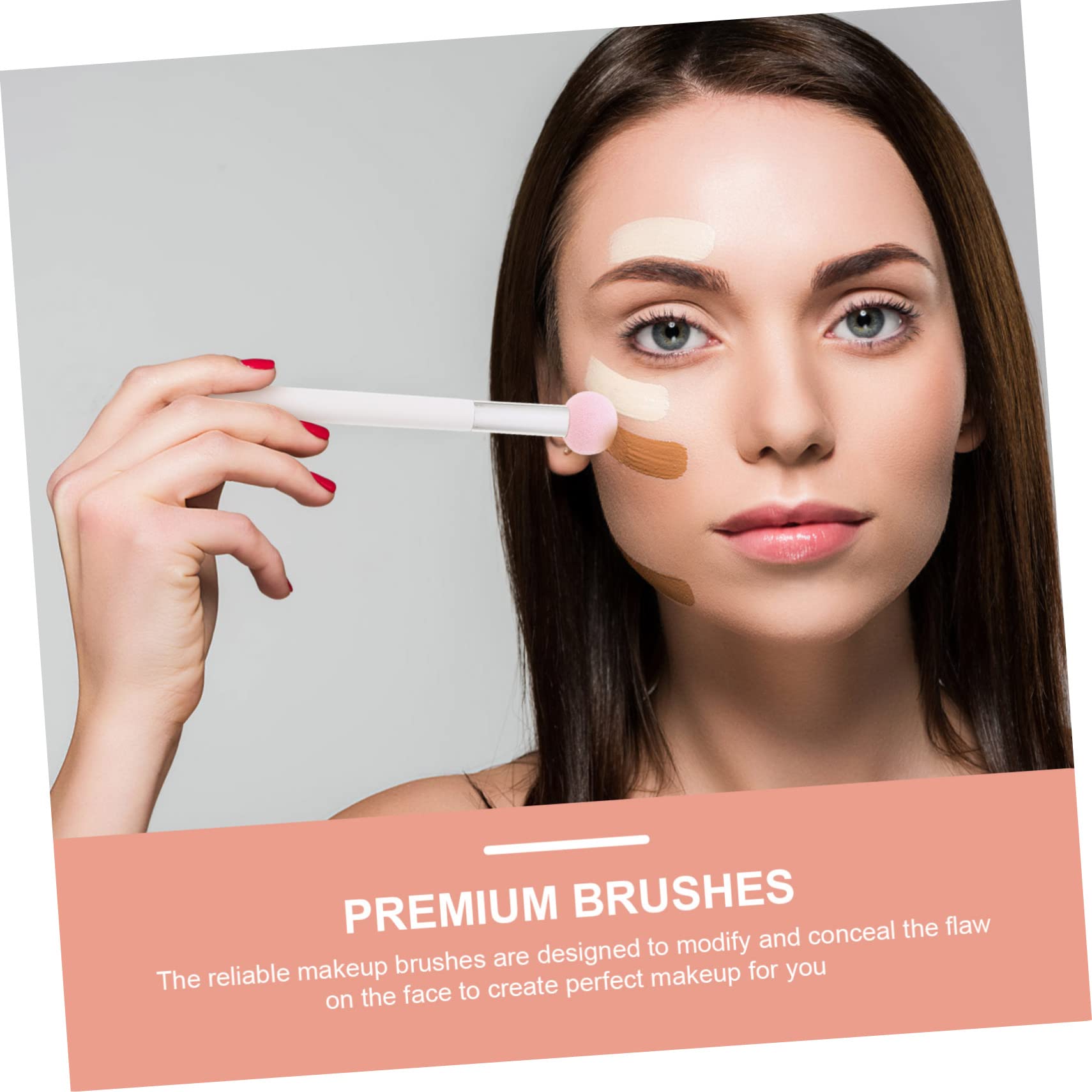 Beavorty Washable Creamy Makeup Sponge Pens - Round Head Foundation Blender Sponge for Flawless Makeup Application | Perfect for Liquid, Cream & Powder Cosmetics | Professional Makeup Tools for Daily Use & Travel