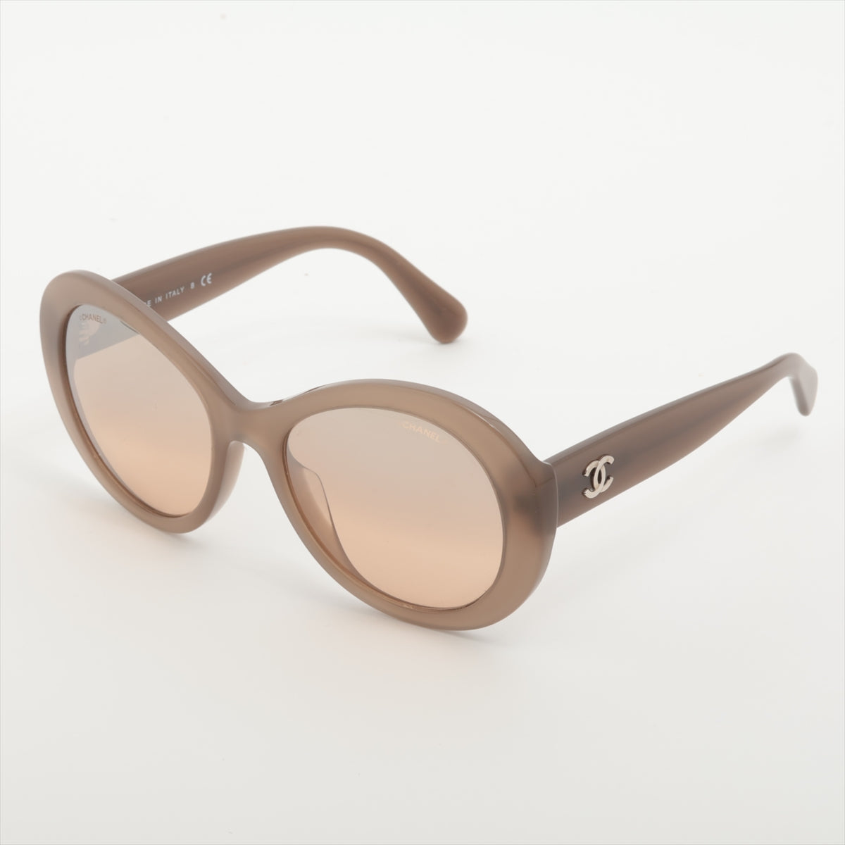 Chanel CC Logo Sunglasses - Plastic Frame Beige Color for Women - Perfect for Summer Outfits, Beach Vacations & Fashion Accessories
