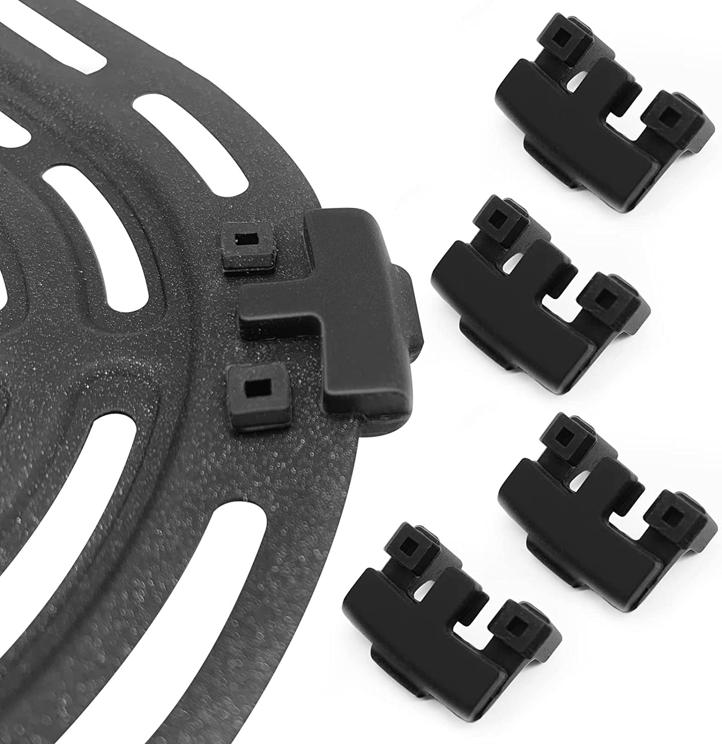4PCS Premium Rubber Feet for Bella Pro Series & Dreo COSORI Air Fryers - Non-Slip Silicone Bumpers for Air Fryer Trays, Grill Pans & Plates | Prevents Scratches & Noise on Countertops