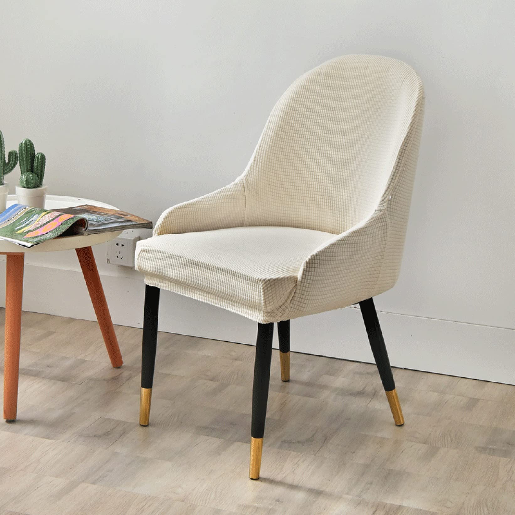Stretchy Washable Anti-Slip Dining Chair Cover - Universal Size Modern Mid Century Accent Slipcover for Living Room, Bar & Kitchen Furniture | Perfect for Home Decor & Dinner Parties