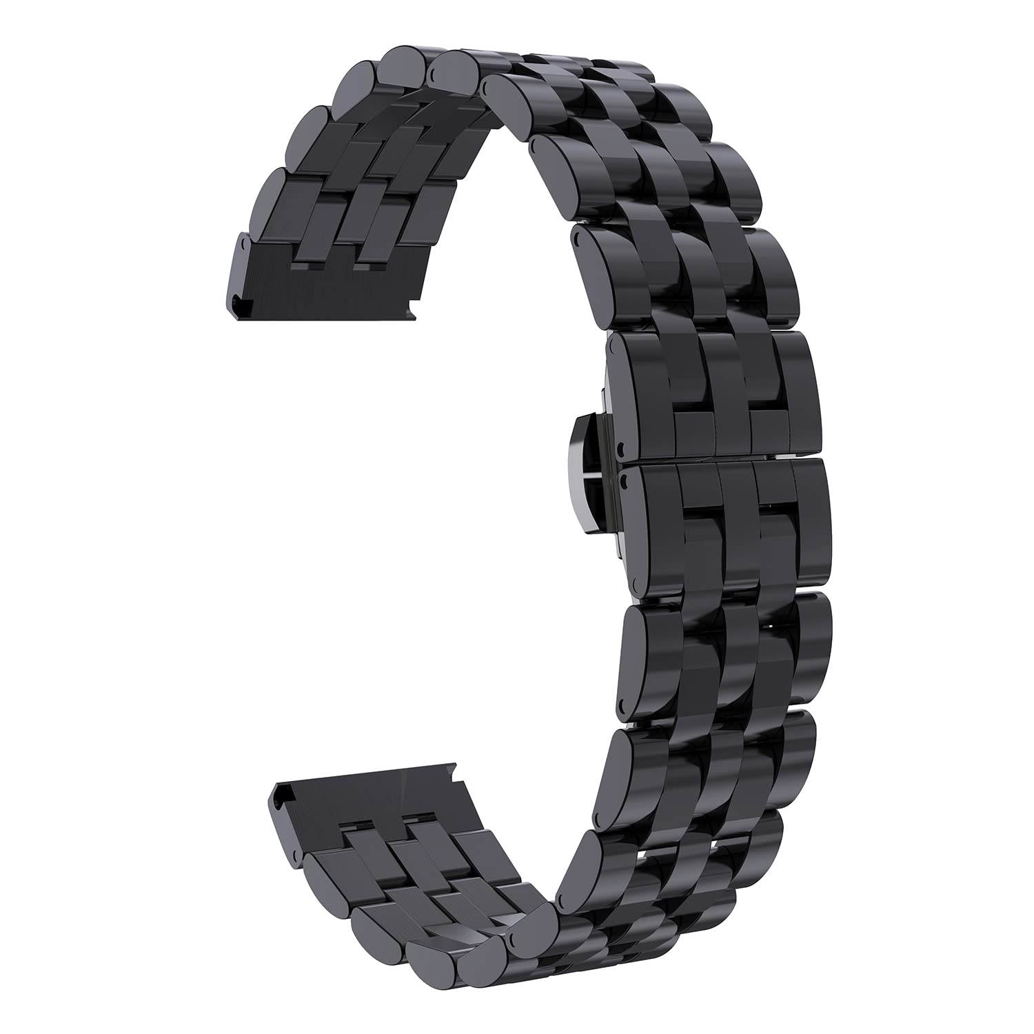 Premium Stainless Steel Watch Band for Men - 20mm & 22mm Replacement Strap - Durable Metal Watch Strap Compatible with Most Watches - Perfect for Business, Casual & Formal Occasions