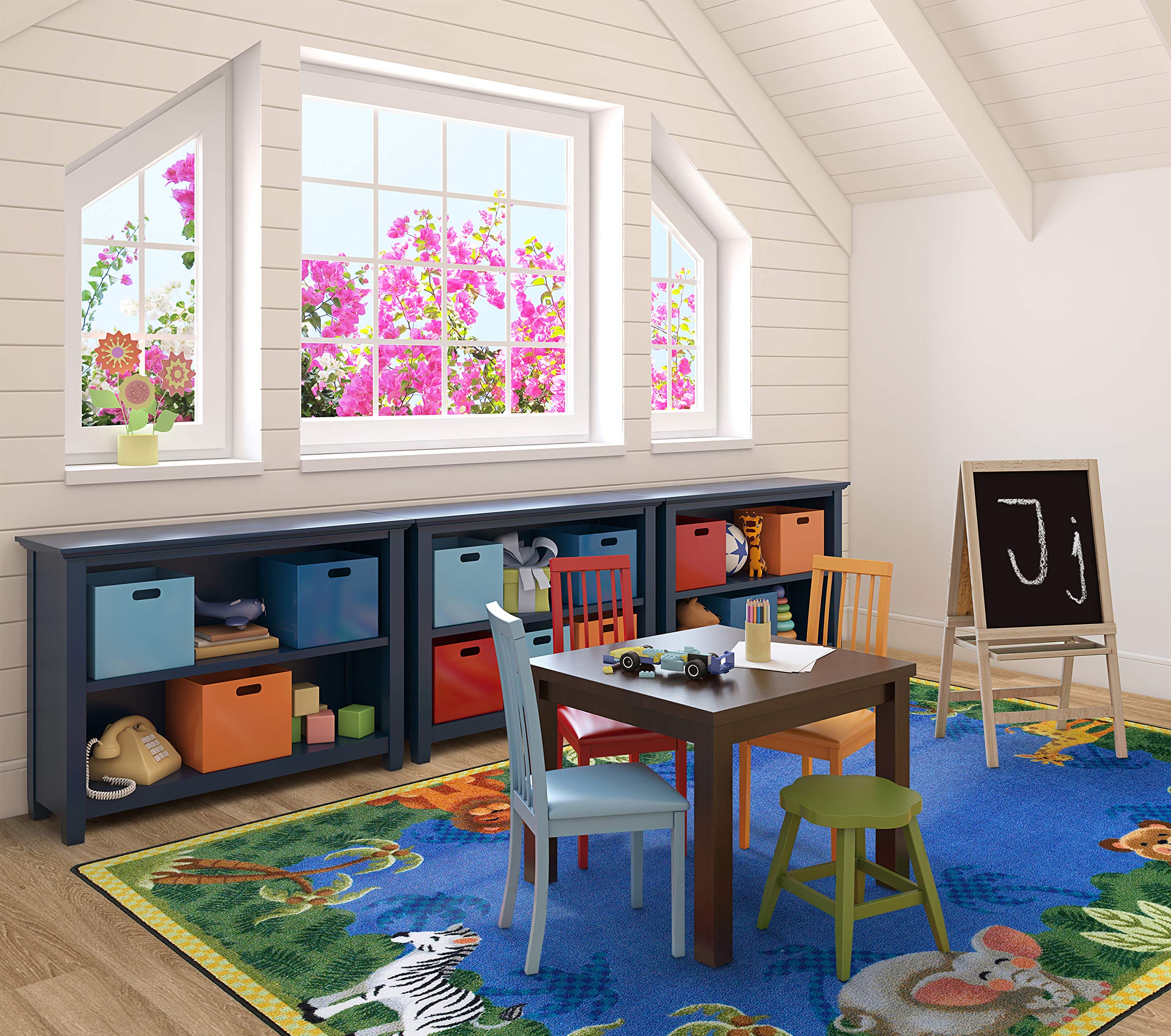Joy Carpets Kid Essentials Jungle Friends Playroom Rug for Infants & Toddlers - 7'8