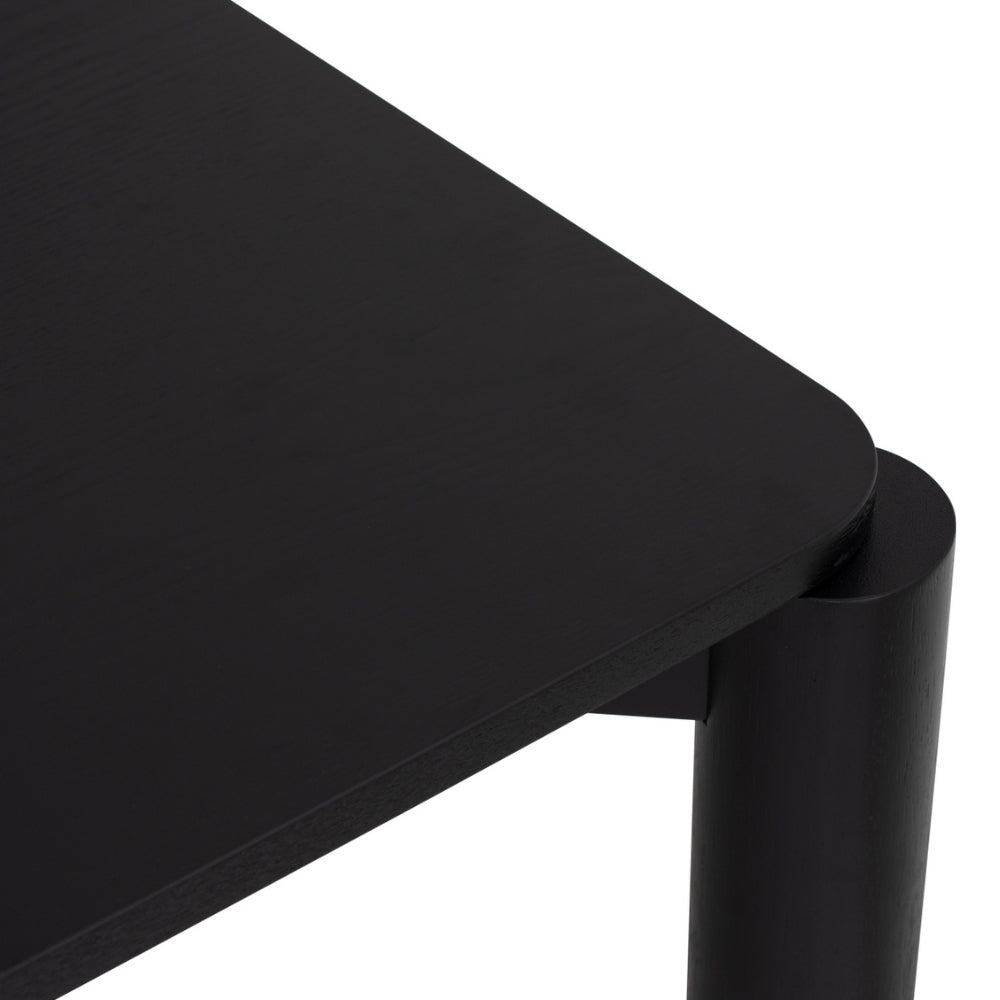 LONY 180cm Black Dining Table - Modern & Stylish for Home, Kitchen, and Dining Room Decor