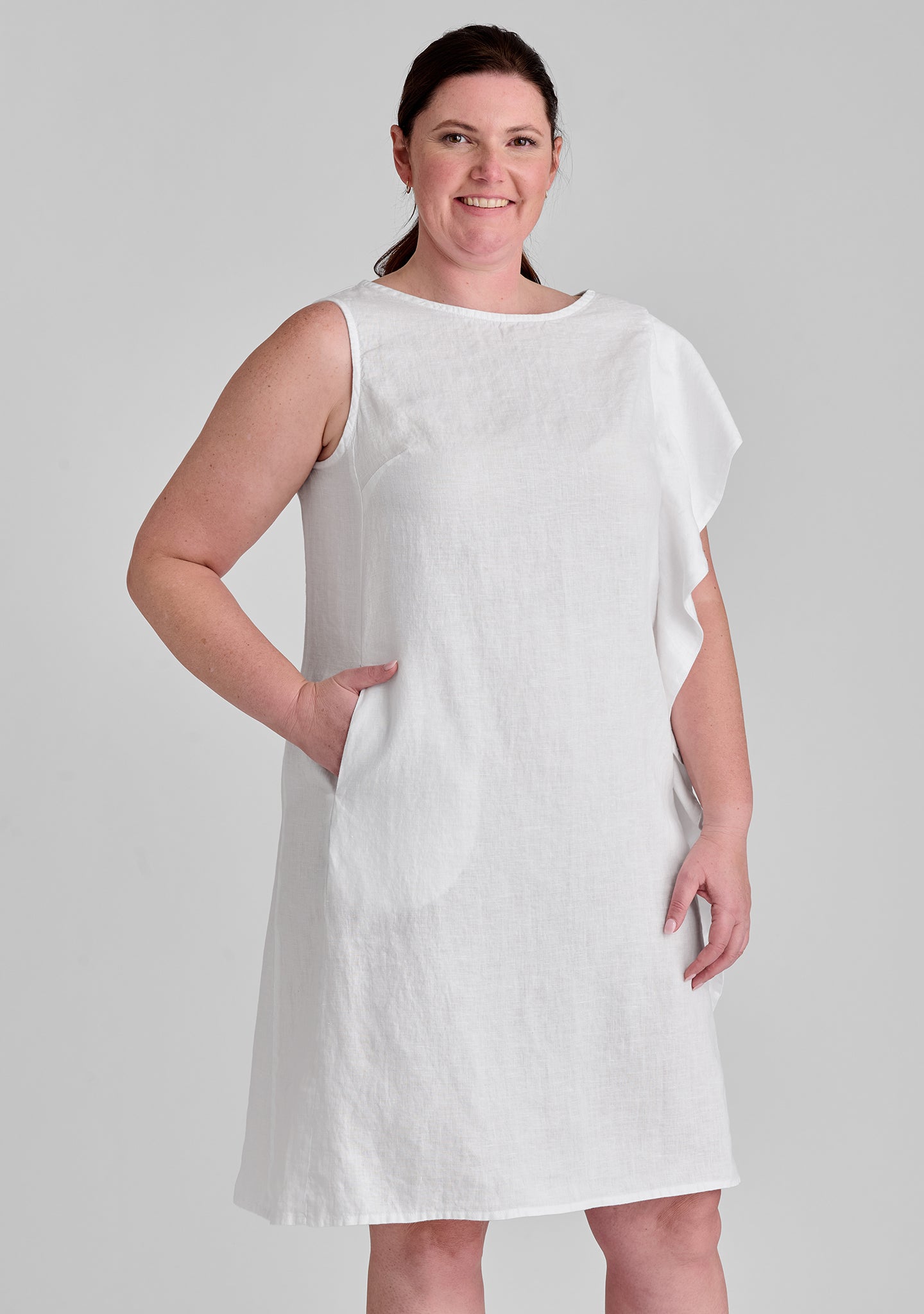 Stylish Linen Shift Dress for Women - Breathable Summer Social Dress - Perfect for Casual Outings, Beach Vacations & Office Wear