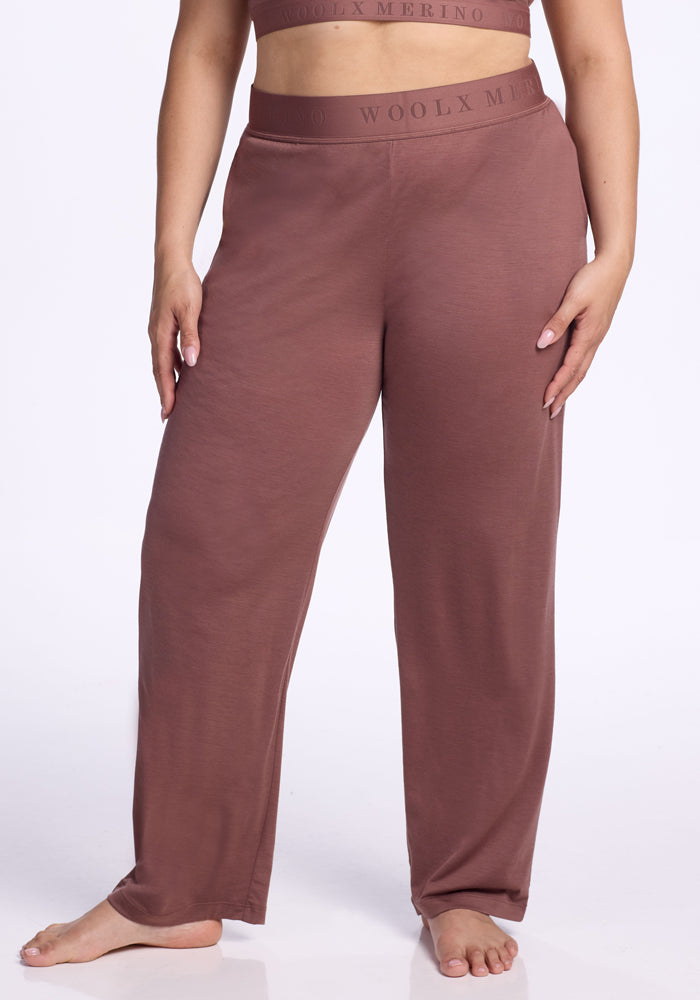 Soft & Comfortable Maya Lounge Pants in Nutmeg - Perfect for Relaxing at Home, Yoga, and Casual Wear
