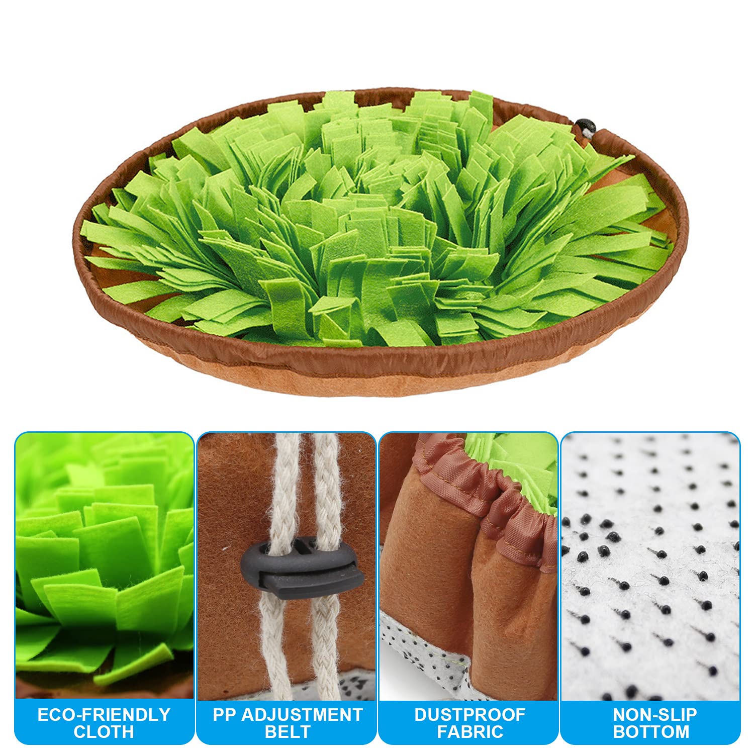 Snuffle Mat for Dogs - Interactive Puzzle Toy for Slow Feeding, Mental Stimulation & Stress Relief | Food Dispensing Mat for Boredom & Anxiety | Perfect for Mealtime Enrichment & Training