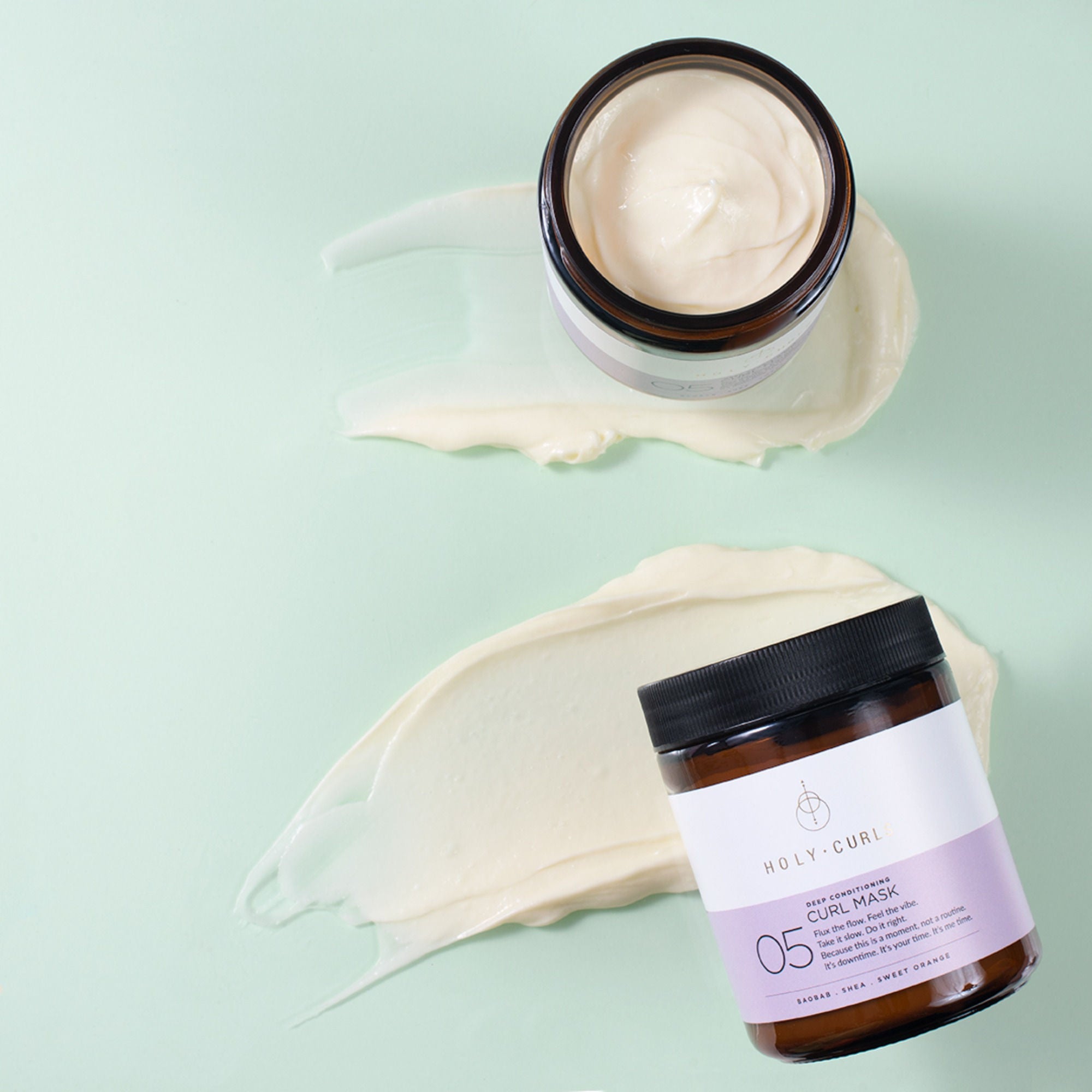 Holy Curls Deep Conditioning Curl Mask for Natural Hair - Hydrating & Defining Treatment for Curly, Coily & Wavy Hair - Perfect for Wash Day & Styling Routine