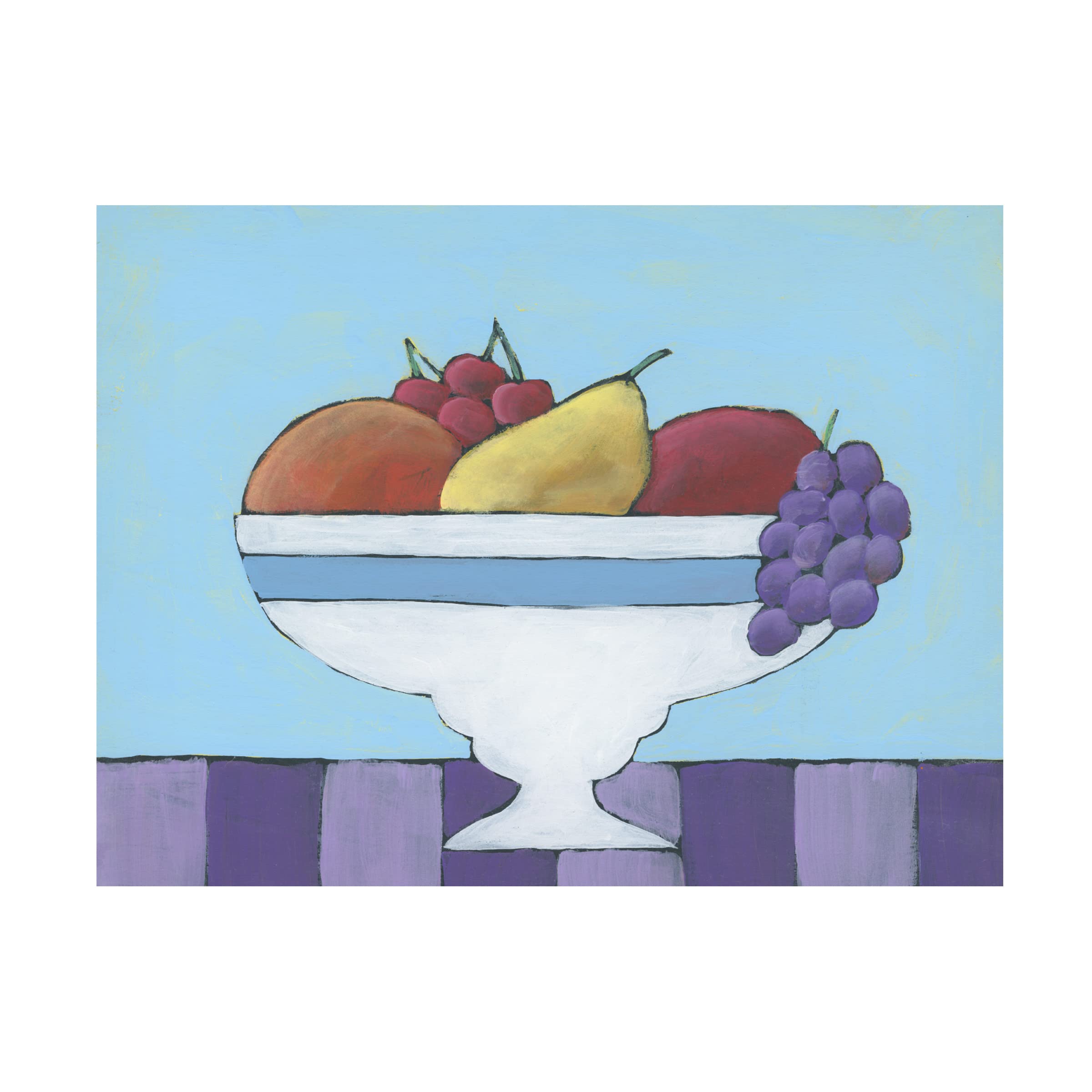 Regina Moore 'White Fruit Bowl II' Canvas Wall Art - Modern Home Decor for Living Room, Dining Room & Kitchen - High-Quality Fine Art Print