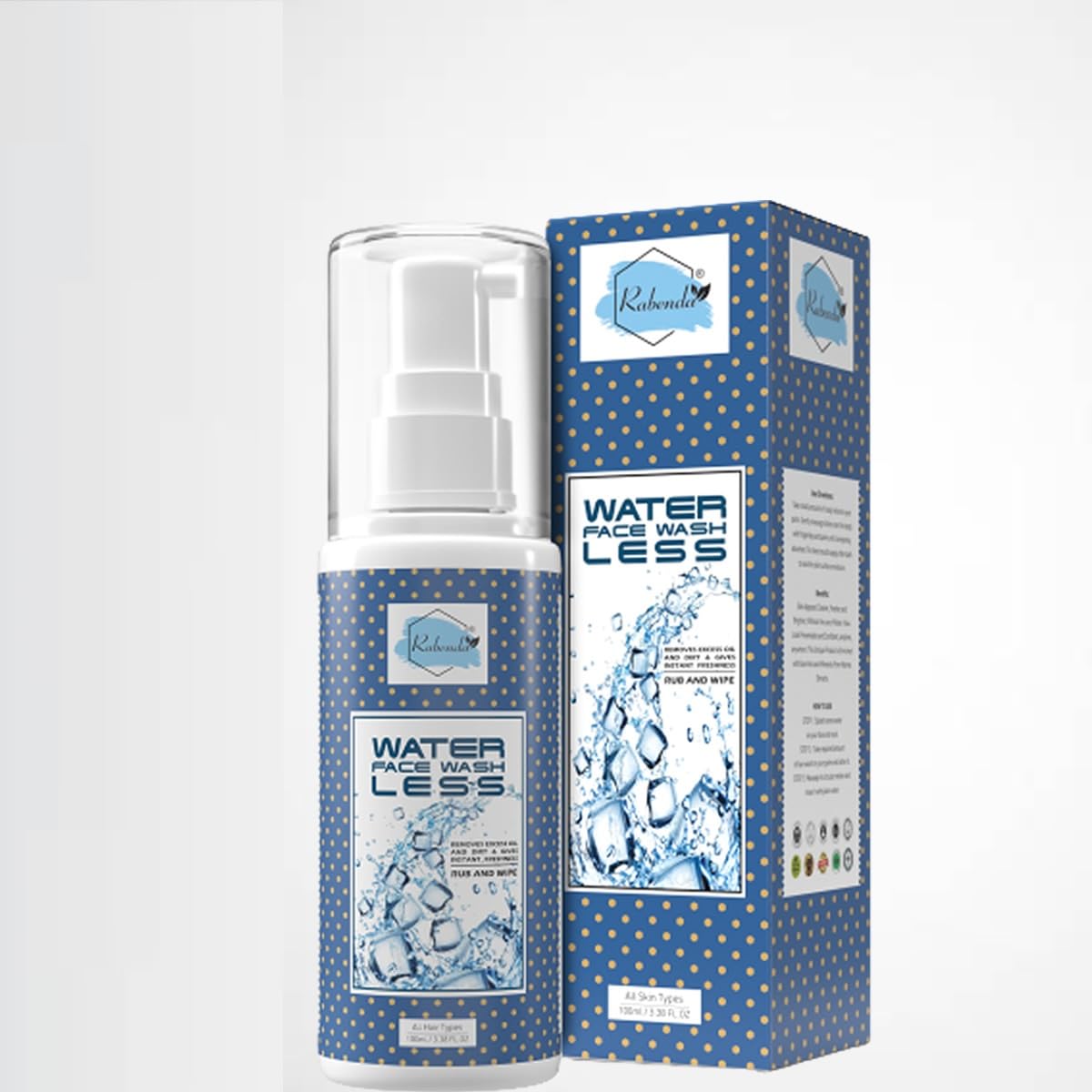 Oil-Free Waterless Face Wash for Oily Skin - 99% Germs Removal, UV Protection & Refreshing Cleanser | Perfect for Travel, Gym & On-the-Go Skincare