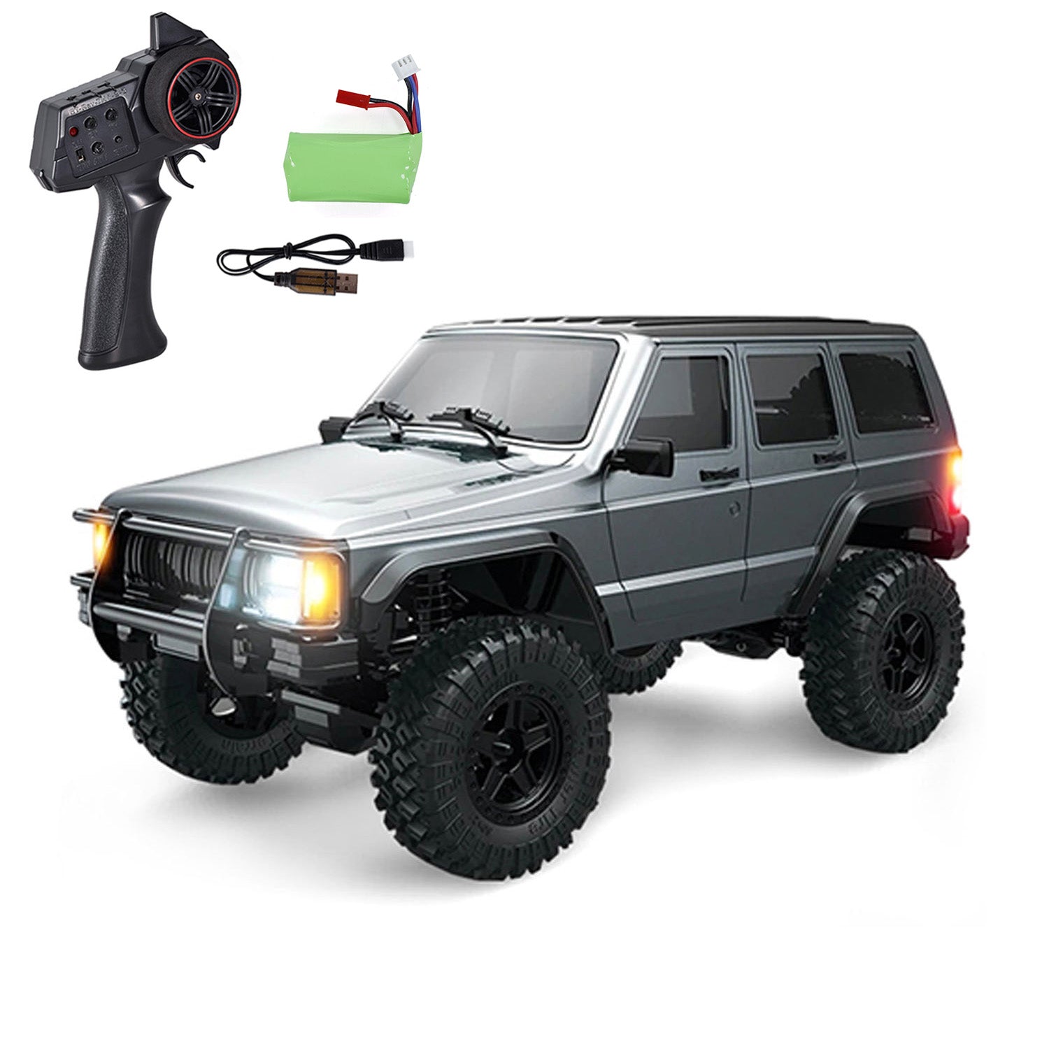 1/18 Scale 4WD Remote Control Rock Crawler - 8562 RC Off-Road Car with 3-Speed Motor, ESC, Servo & Light System - Multi-Terrain Adventure Vehicle for Kids & Adults - Perfect for Indoor & Outdoor Play, Backyard Crawling, Trail Exploration