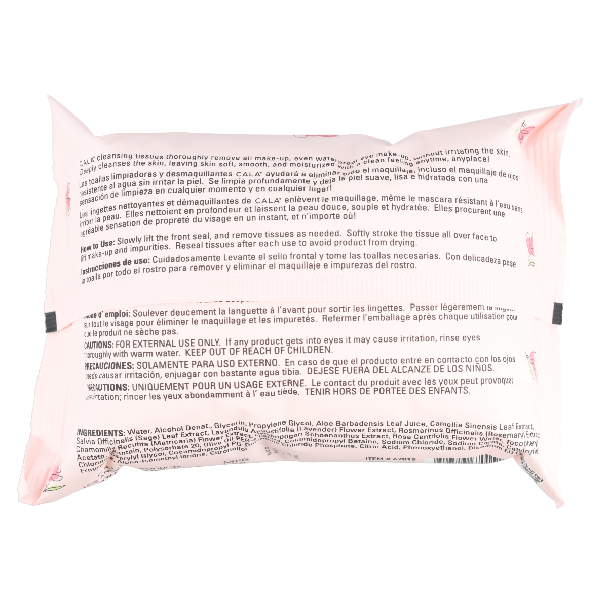 Rosewater Makeup Remover Cleansing Wipes - 30 Count Soft Facial Tissues for Gentle Skin Cleansing, Perfect for Travel & Daily Makeup Removal