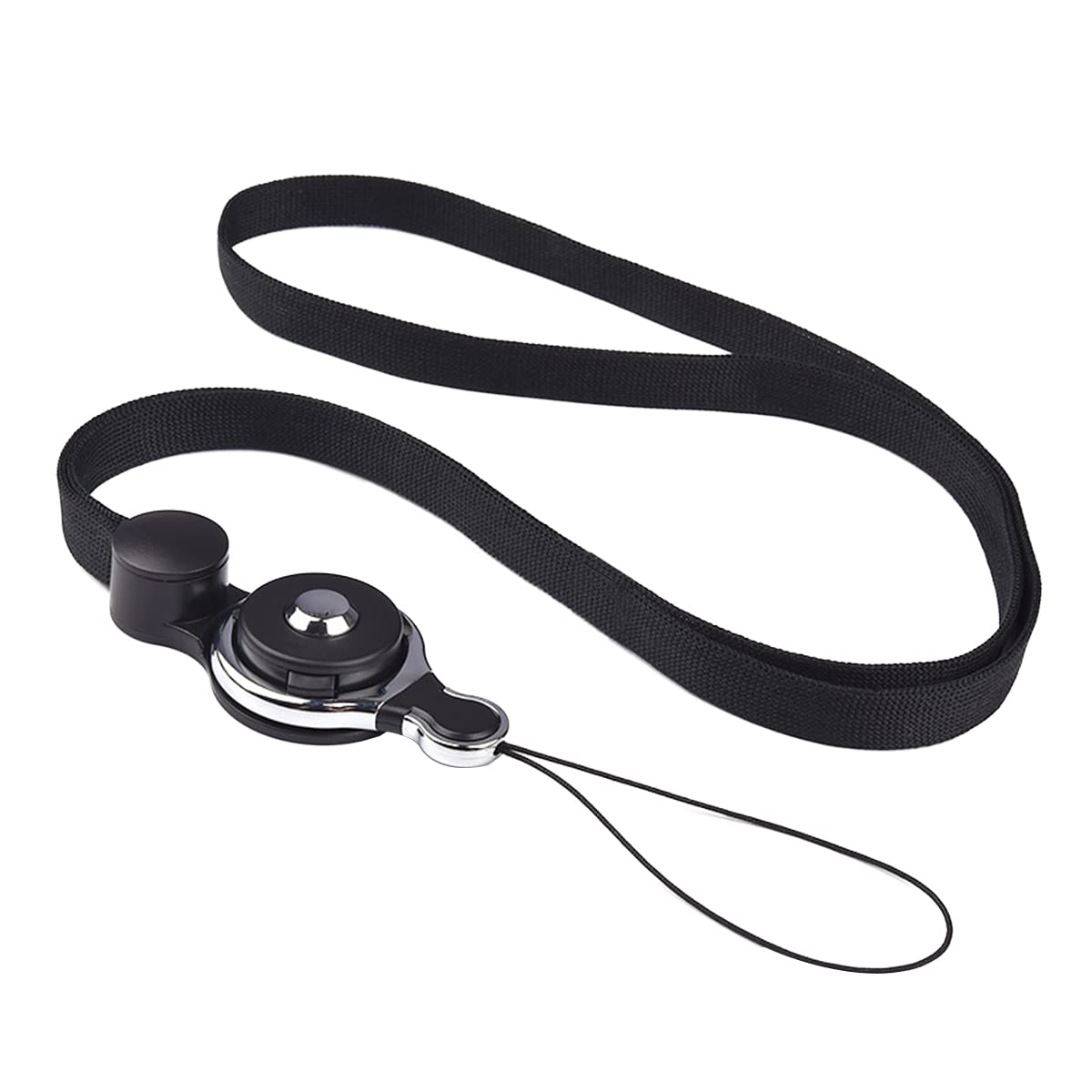 LUOZZY Anti-Lost Phone Lanyard - Adjustable Neck Strap for iPhone, Samsung & Most Smartphones - Secure Hands-Free Carrying for Work, Travel & Outdoor Activities (Black)
