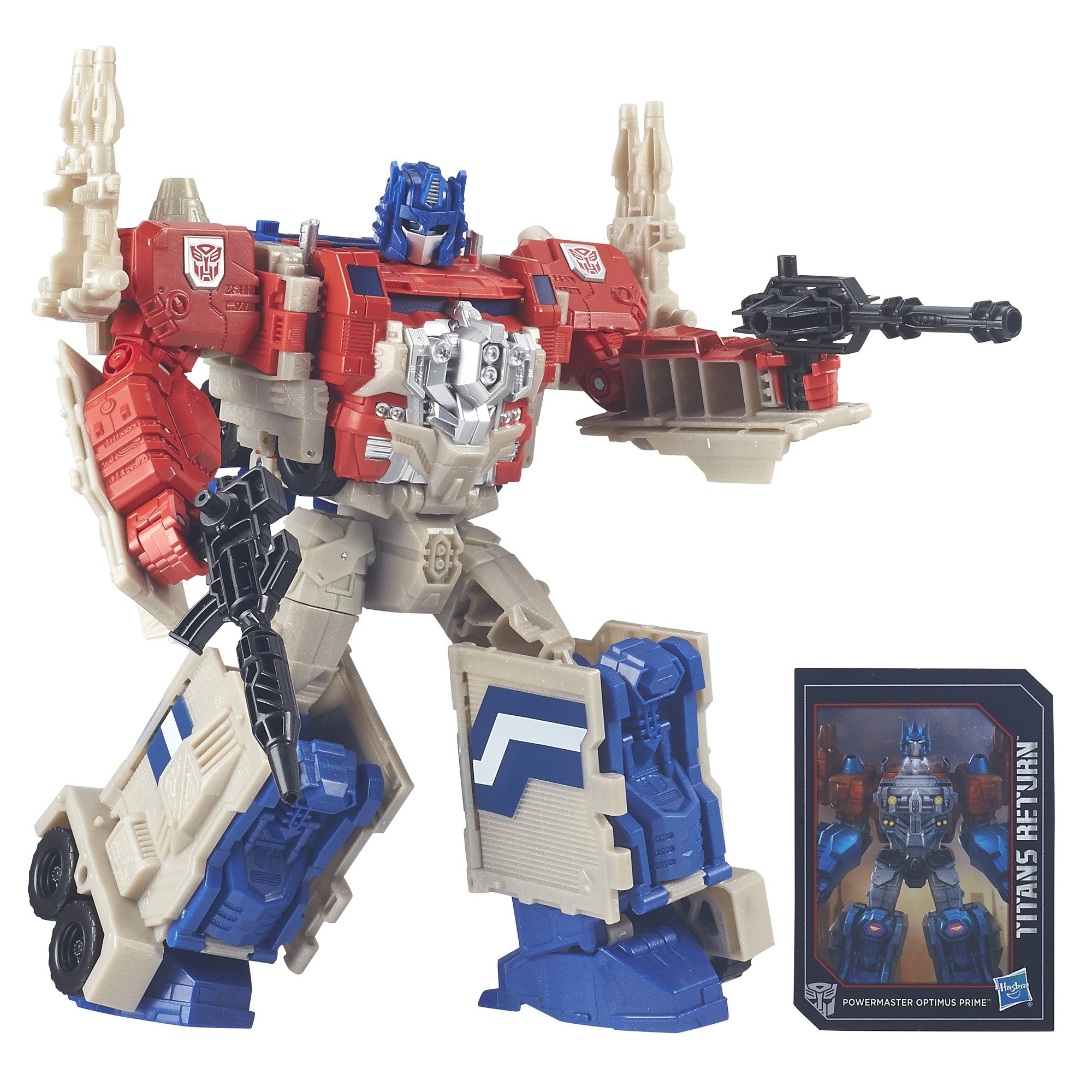 Transformers Generations Leader Powermaster Optimus Prime Action Figure - Collectible Robot Toy with 20+ Points of Articulation | Perfect for Display, Gifts, and Transformers Fans