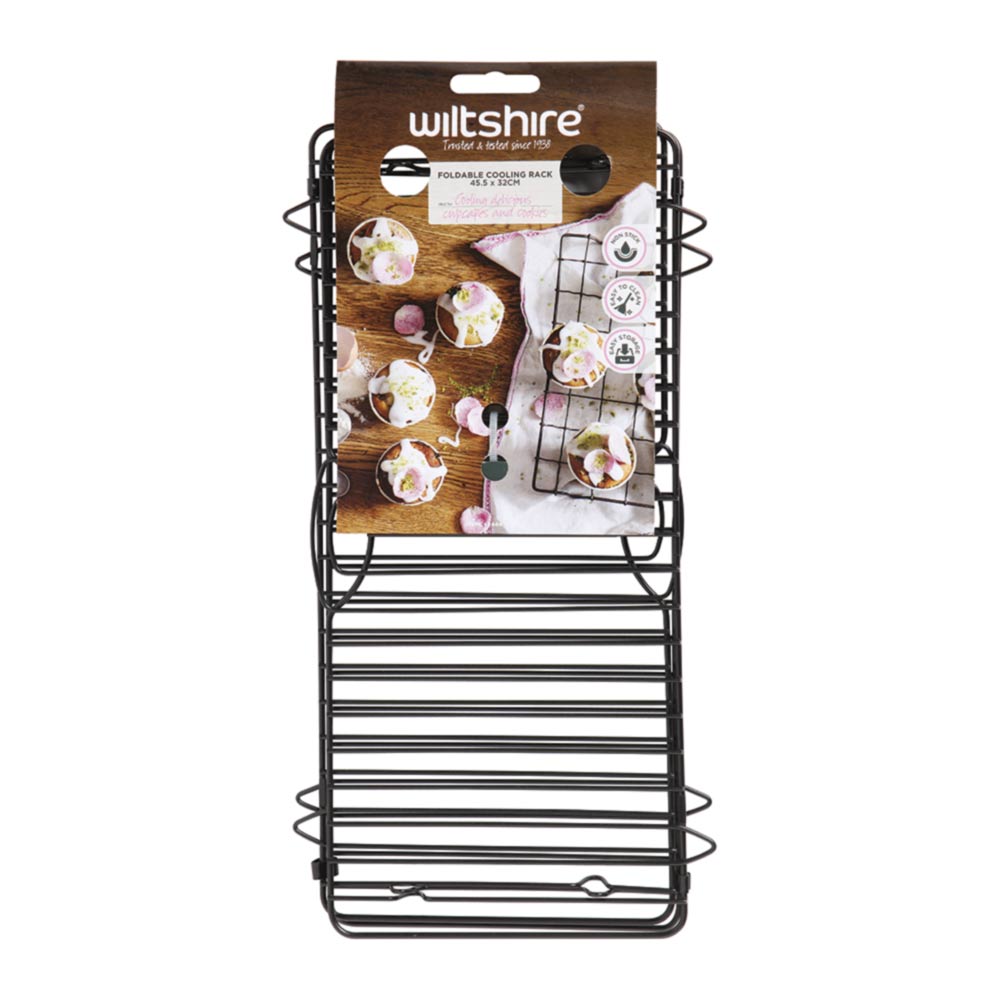 Foldable Cooling Rack 45cm x 32cm - Heavy Duty Baking Cooling Rack for Cookies, Cakes, Bread - Perfect for Kitchen, Baking, and Pastry Making
