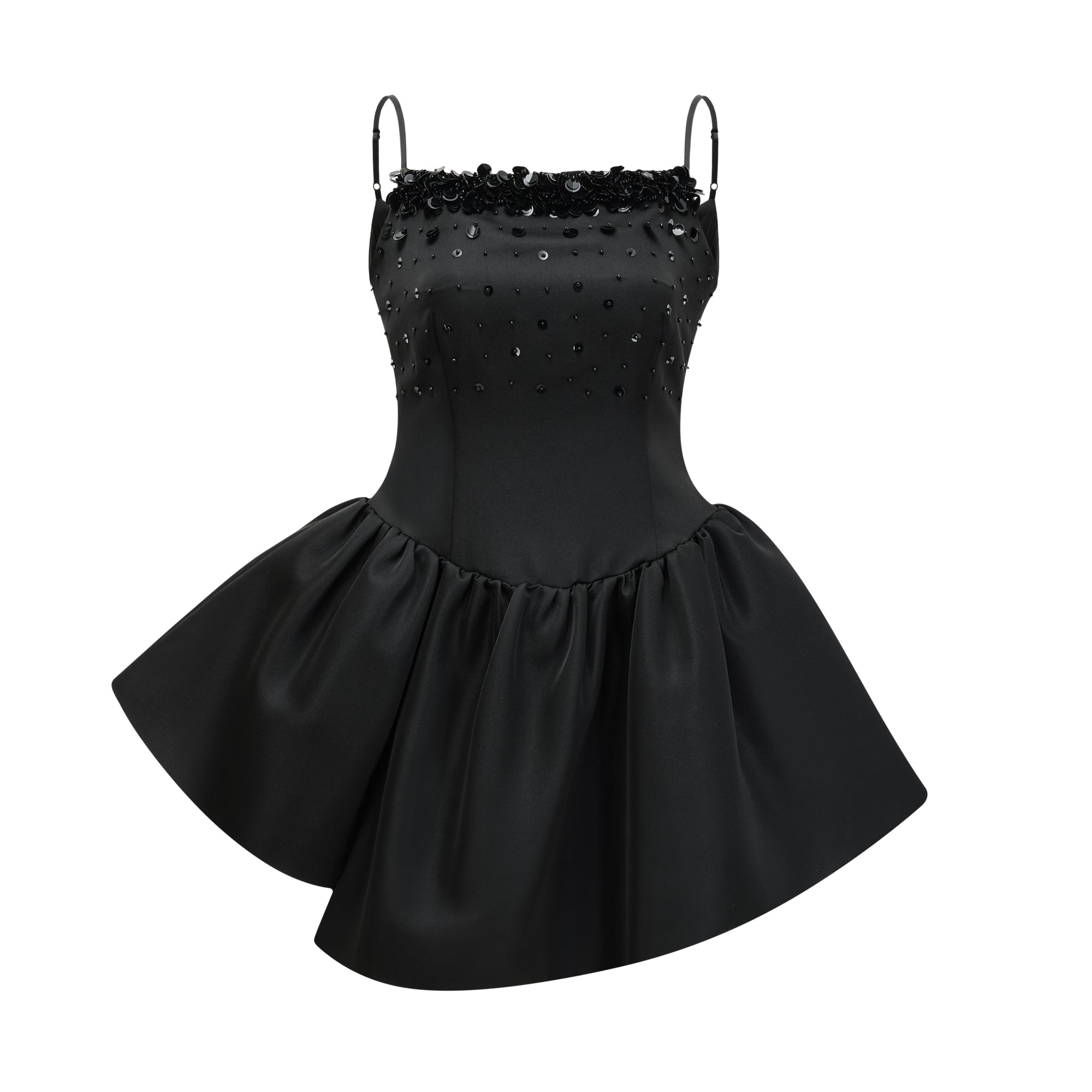 CHARLENE Embellished Asymmetric Dress for Women - Elegant Evening Gown for Parties, Weddings & Special Occasions