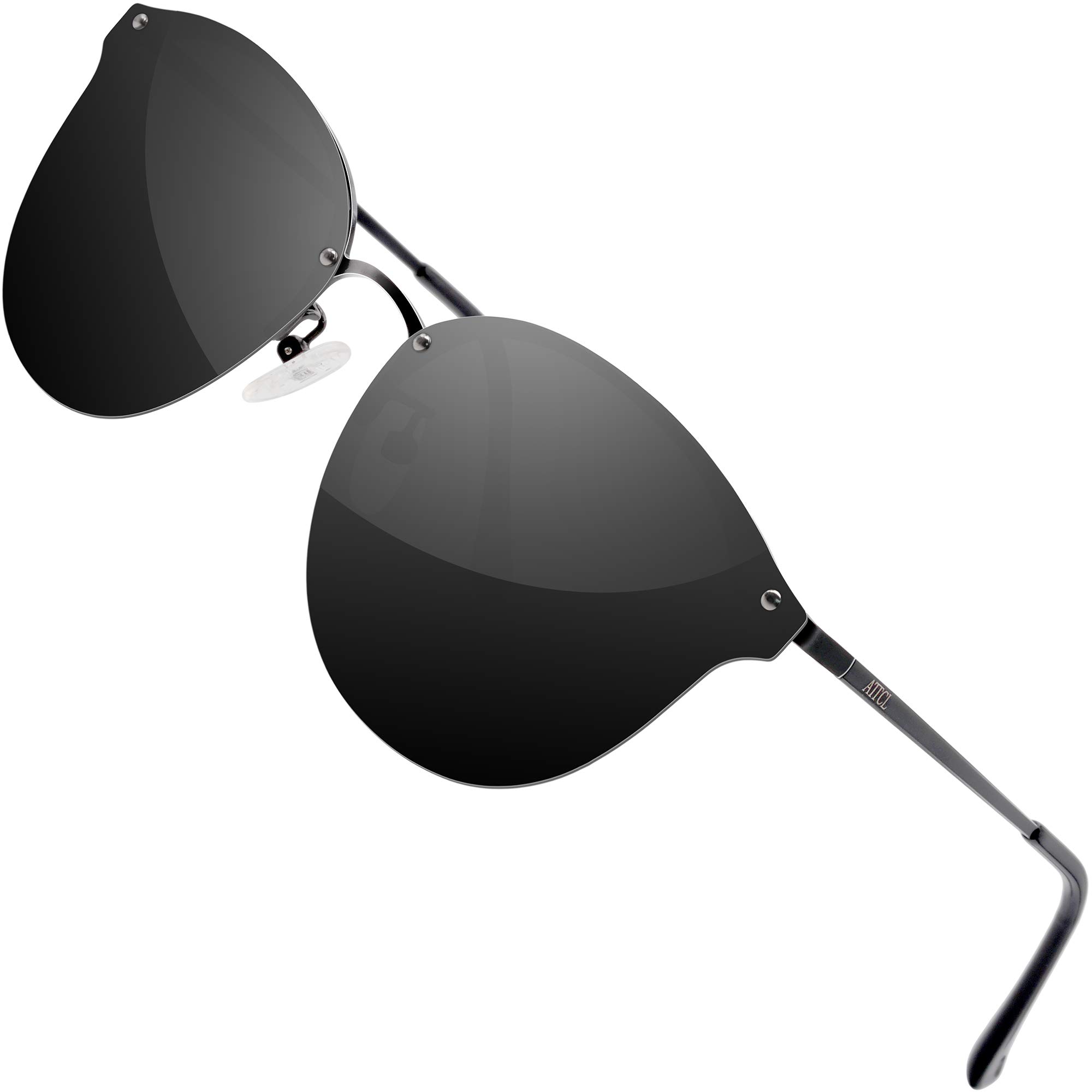 ATTCL Polarized Sunglasses for Women - Metal Frame UV Protection Mirrored Lens - Perfect for Driving, Beach & Outdoor Activities