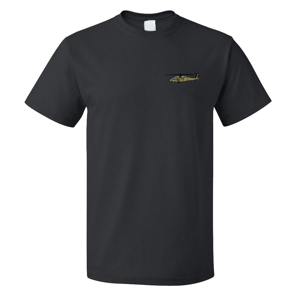 Funny Graphic T-Shirts for Men - Blackhawk Military Helicopter Cotton Tee | Casual Wear & Gift for Veterans