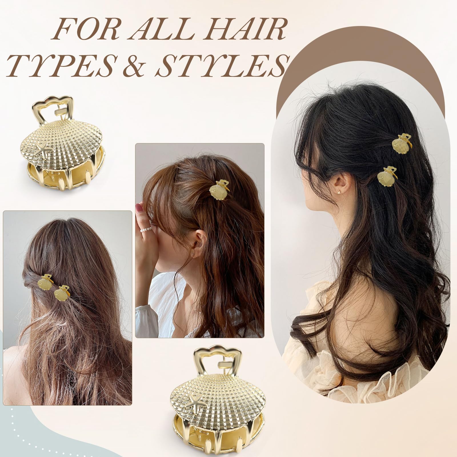 TecoKart® 3 Pack Rhinestone Banana Hair Clips & French Bun Maker Set - Elegant Metal Hair Accessories for Women & Girls with Medium to Thick Hair | Perfect for Weddings, Parties & Everyday Styling