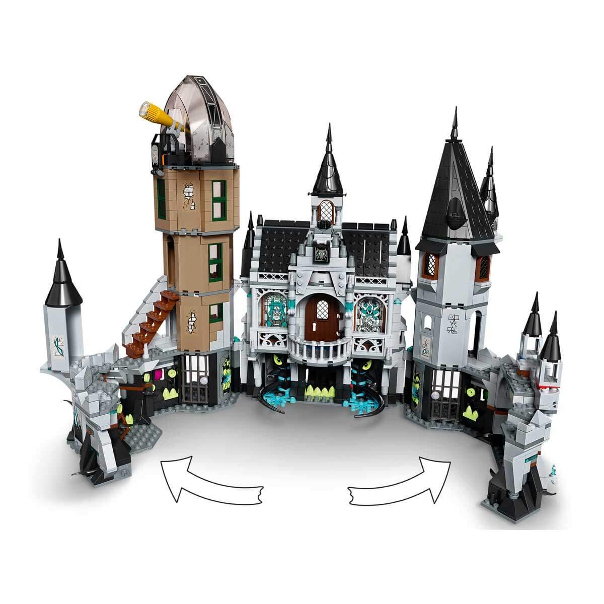 LEGO 70437 Hidden Side Haunted Fortress with AR App - Interactive Multiplayer Augmented Reality Building Set for iPhone & Android - Perfect for Kids' Halloween Games & Family Game Nights