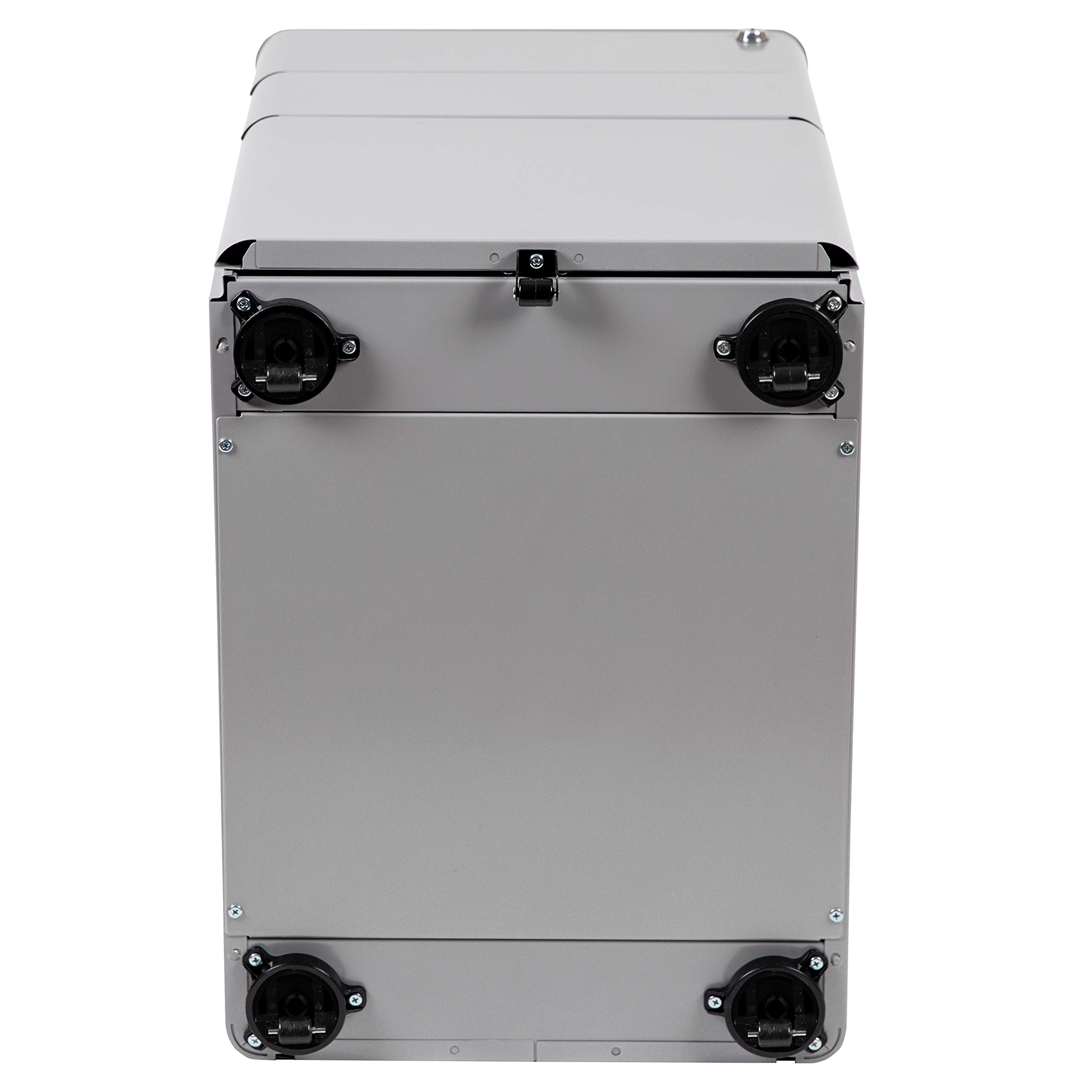 EMMA + OLIVER Modern 3-Drawer Locking File Cabinet with Wheels - Gray Storage Organizer for Office, Home, or Classroom Use