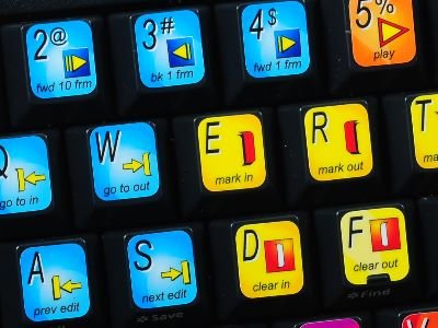 AVID News Cutter Keyboard Shortcut Stickers - Professional Video Editing Shortcut Labels for Fast Editing Workflow (Perfect for Adobe Premiere, Final Cut Pro, DaVinci Resolve)