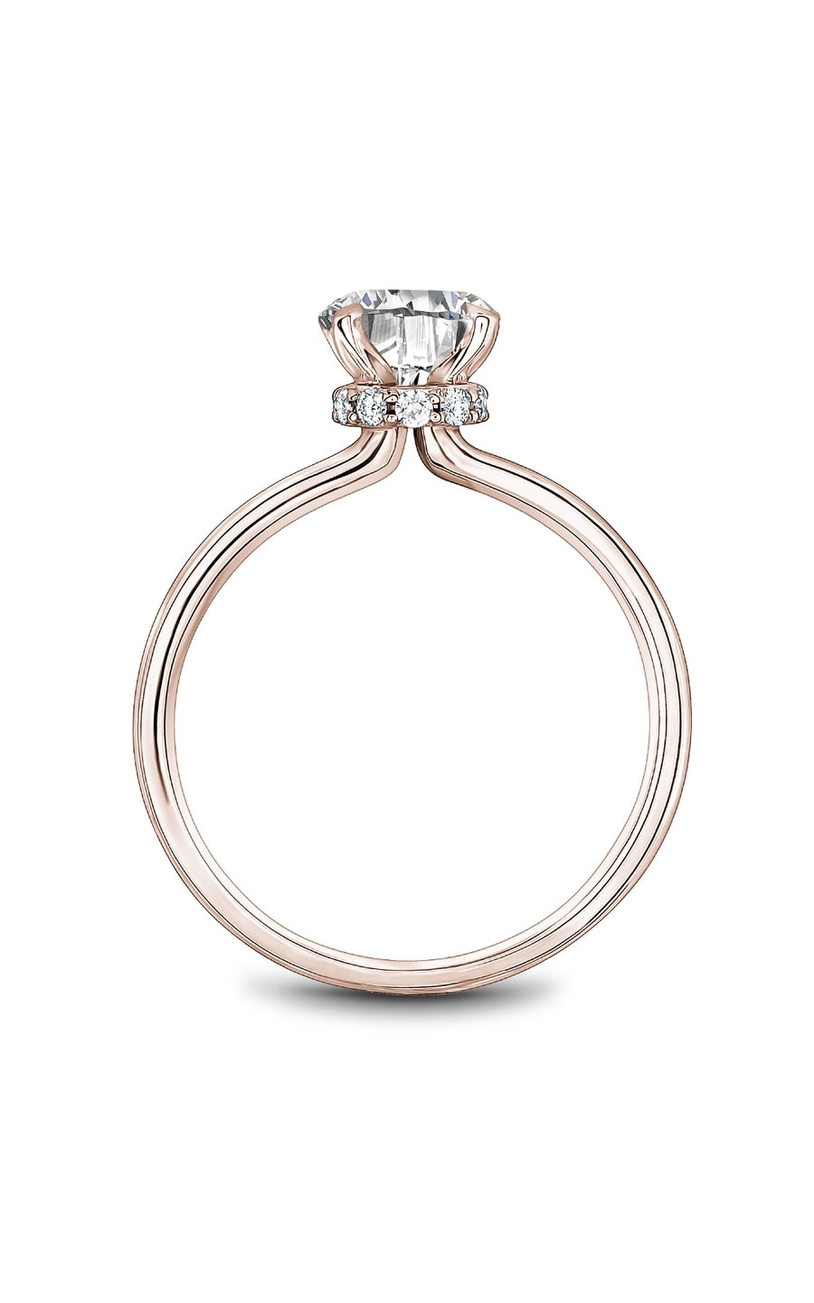 Noam Carver B511 01RA Bridal Engagement Ring - 14K White Gold Diamond Wedding Band for Women, Perfect for Proposals & Anniversaries